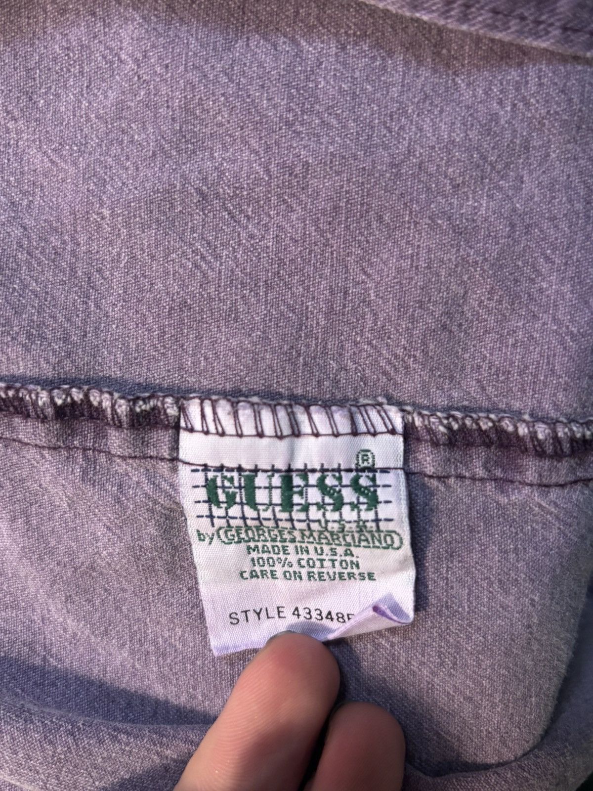 Guess Guess Purple Cut-off Tee Size US XL / EU 56 / 4 - 2 Thumbnail