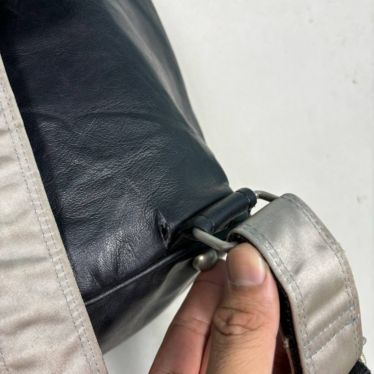 Jean Paul Gaultier Vintage Jean Paul Gaultier JPG Logo Nylon Leather Backpack Size ONE SIZE - 12 Thumbnail
