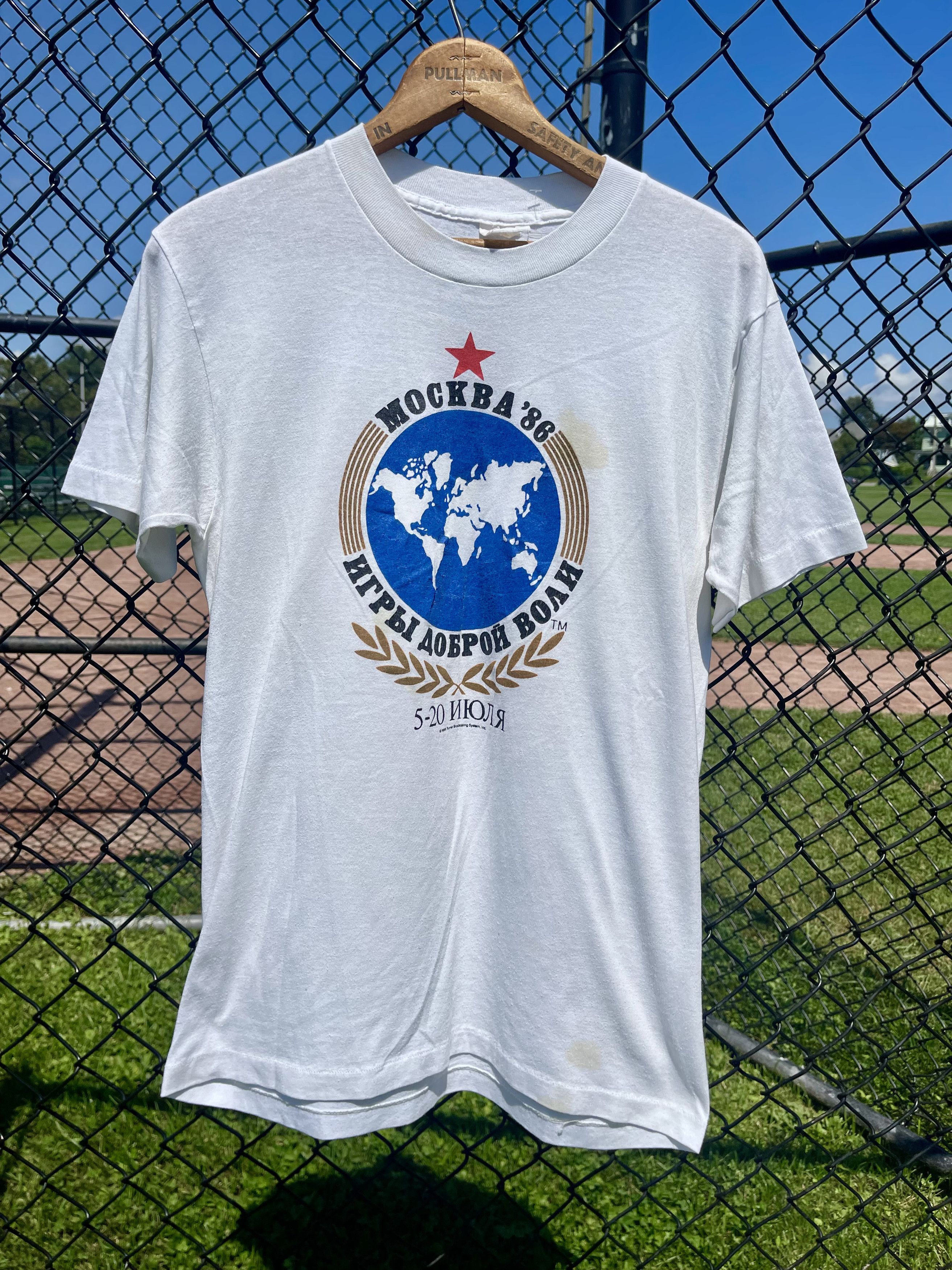 USA Olympics × Vintage 1986 Olympics Moscow Turner Broadcasting Vintage T-Shirt Size US L / EU 52-54 / 3 - 2 Thumbnail