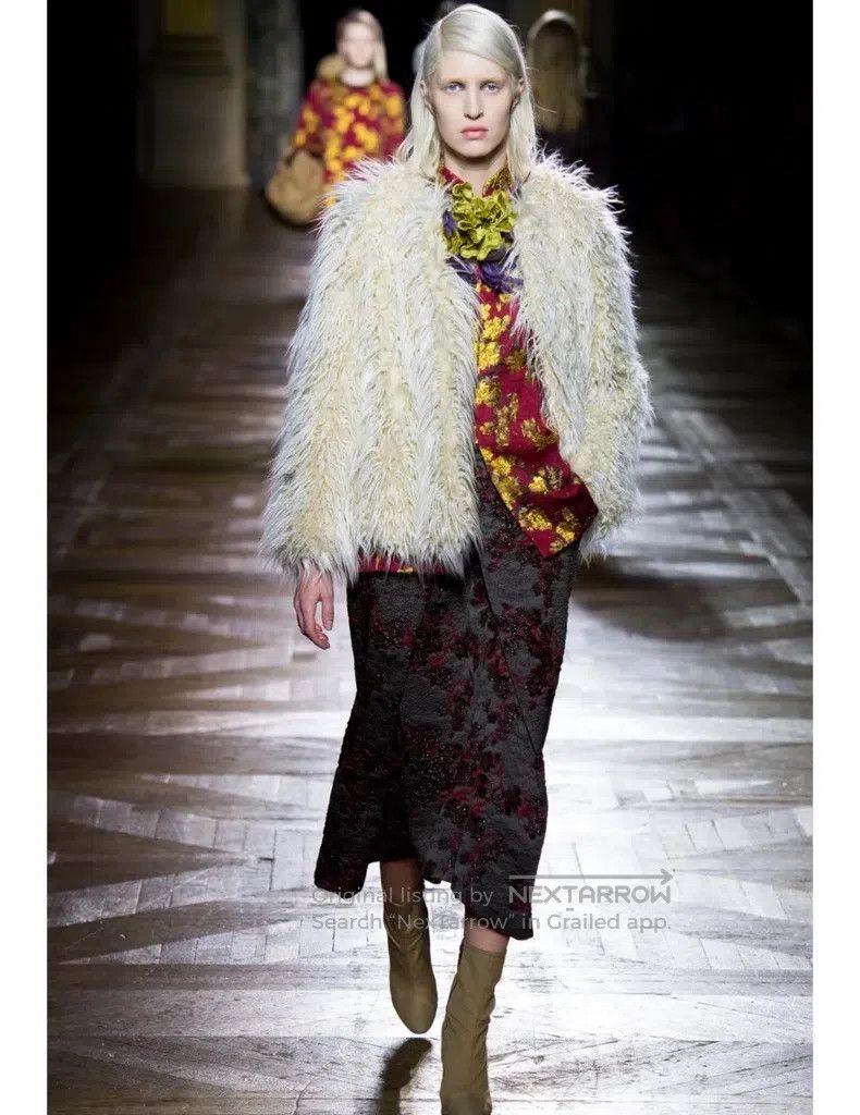 Dries Van Noten Dries Van Noten Runway-Style Brocade Midi Skirt Size 37" - 2 Thumbnail