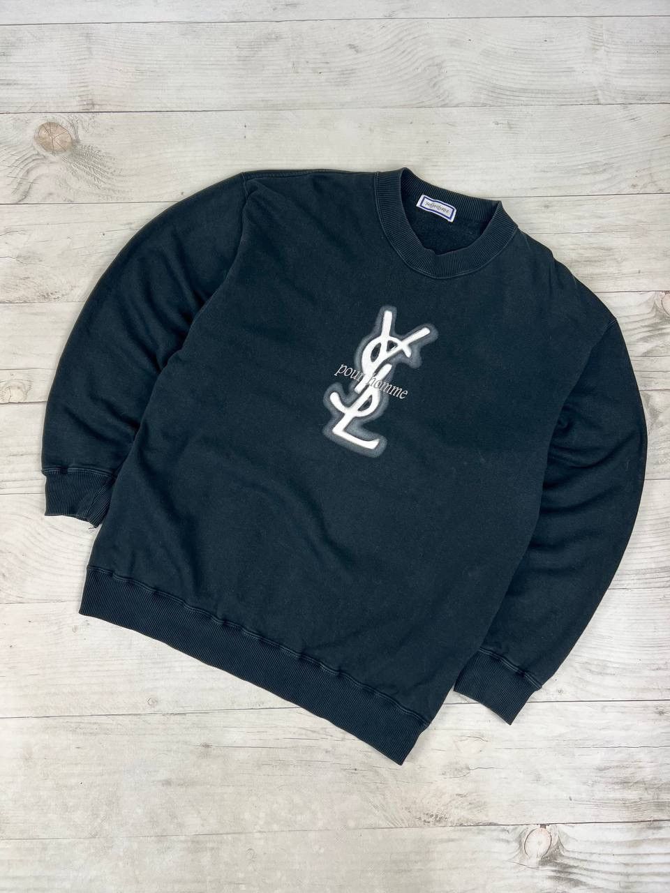 Vintage Yves Saint Laurent YSL Big logo Sweatshirt 90s