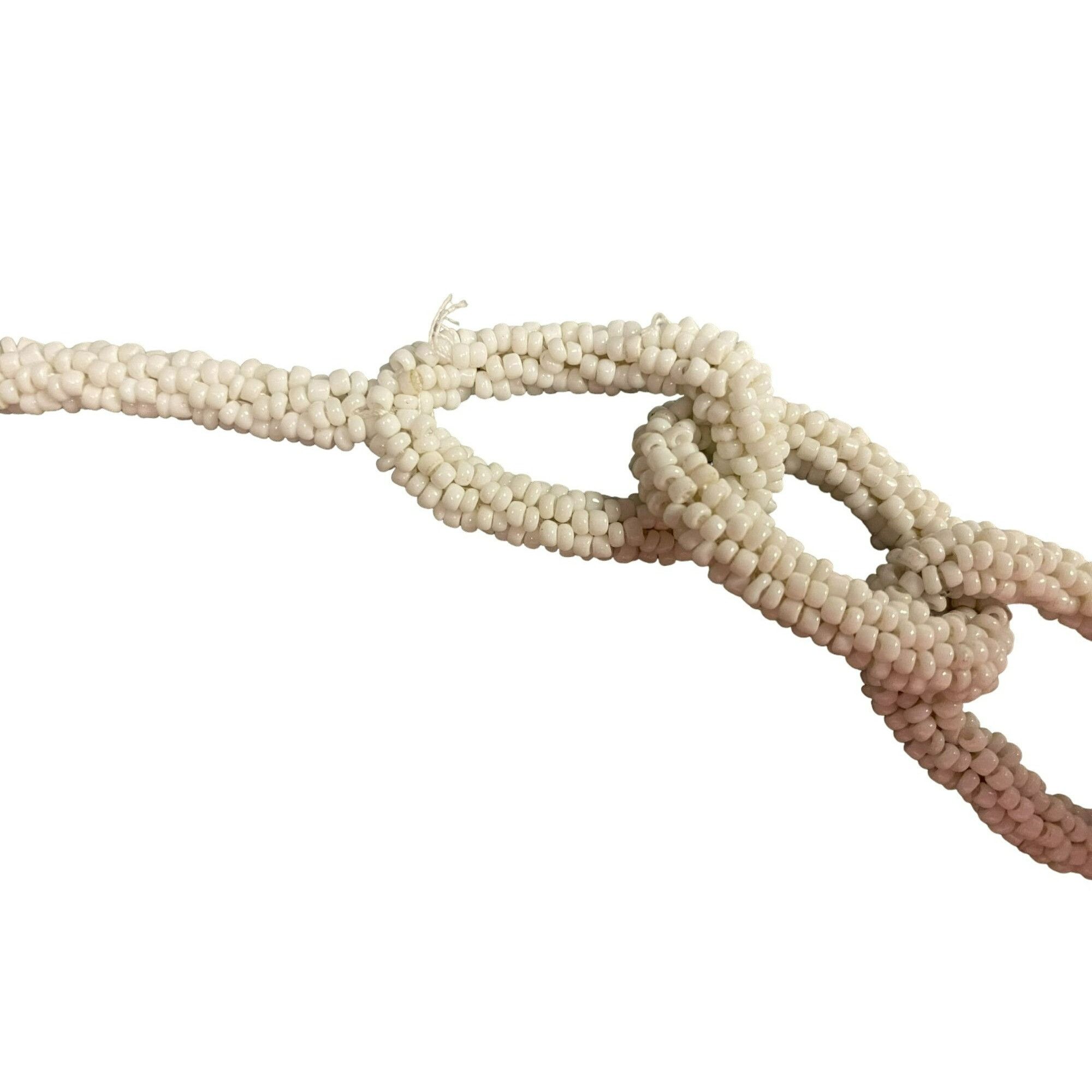 Other Vintage Signed INC International Concepts White Seed Beaded Size ONE SIZE - 5 Thumbnail