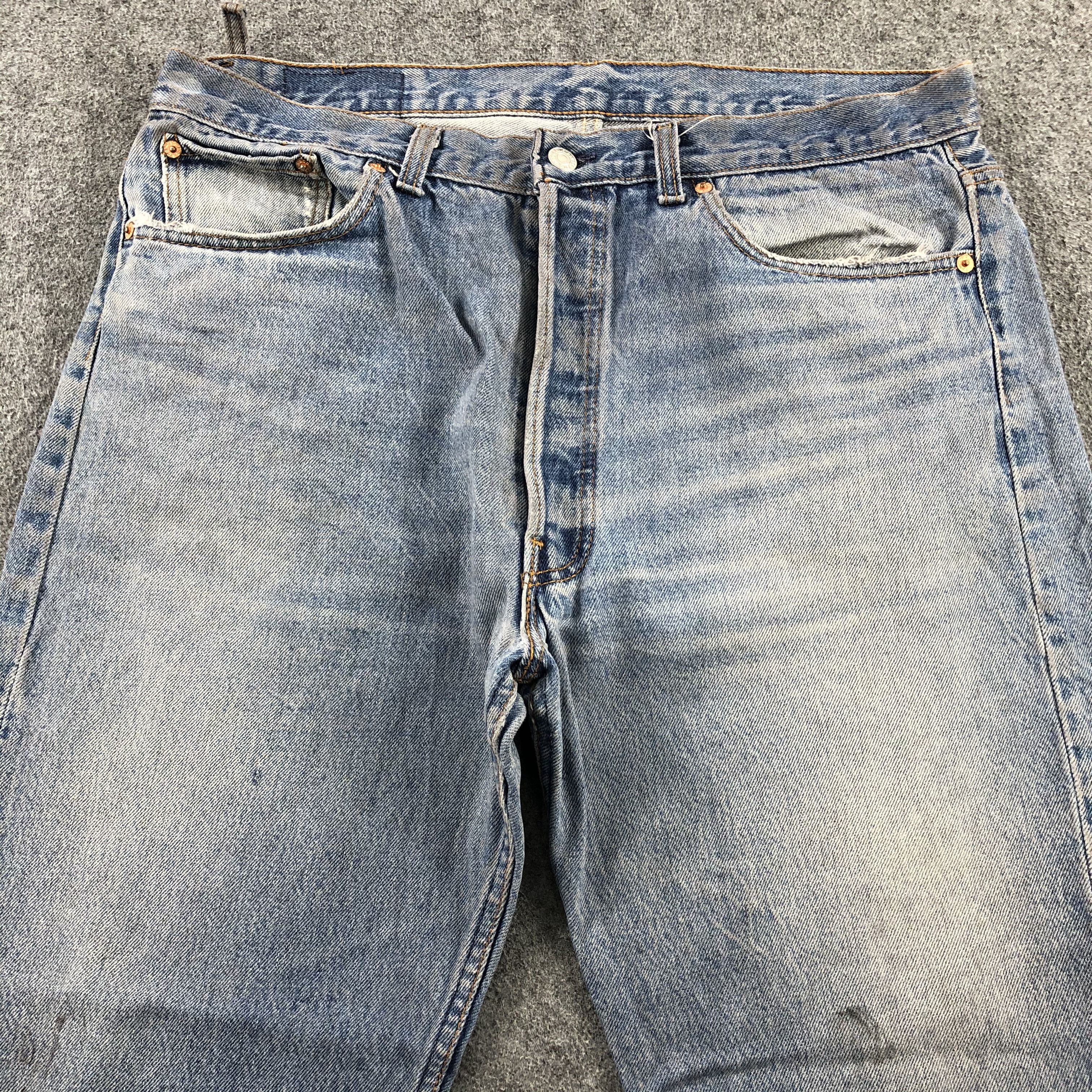 Levi's Vintage 90s Blue Wash Levis 501 Jeans-JM1868 Size US 36 / EU 52 - 3 Thumbnail