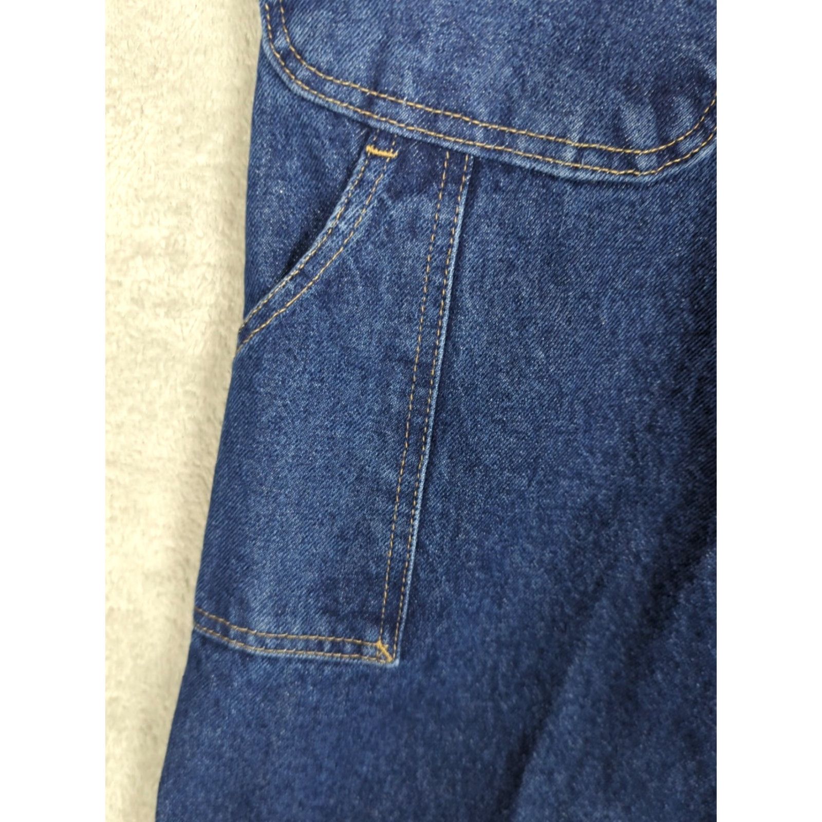 Wrangler Wrangler Riggs Workwear Jeans Men 40 x 34 Denim Blue Relaxed Fit 5-Pocket Zipper Fly Workwear Solid Dark Wash Mens Size US 40 / EU 56 - 6 Thumbnail