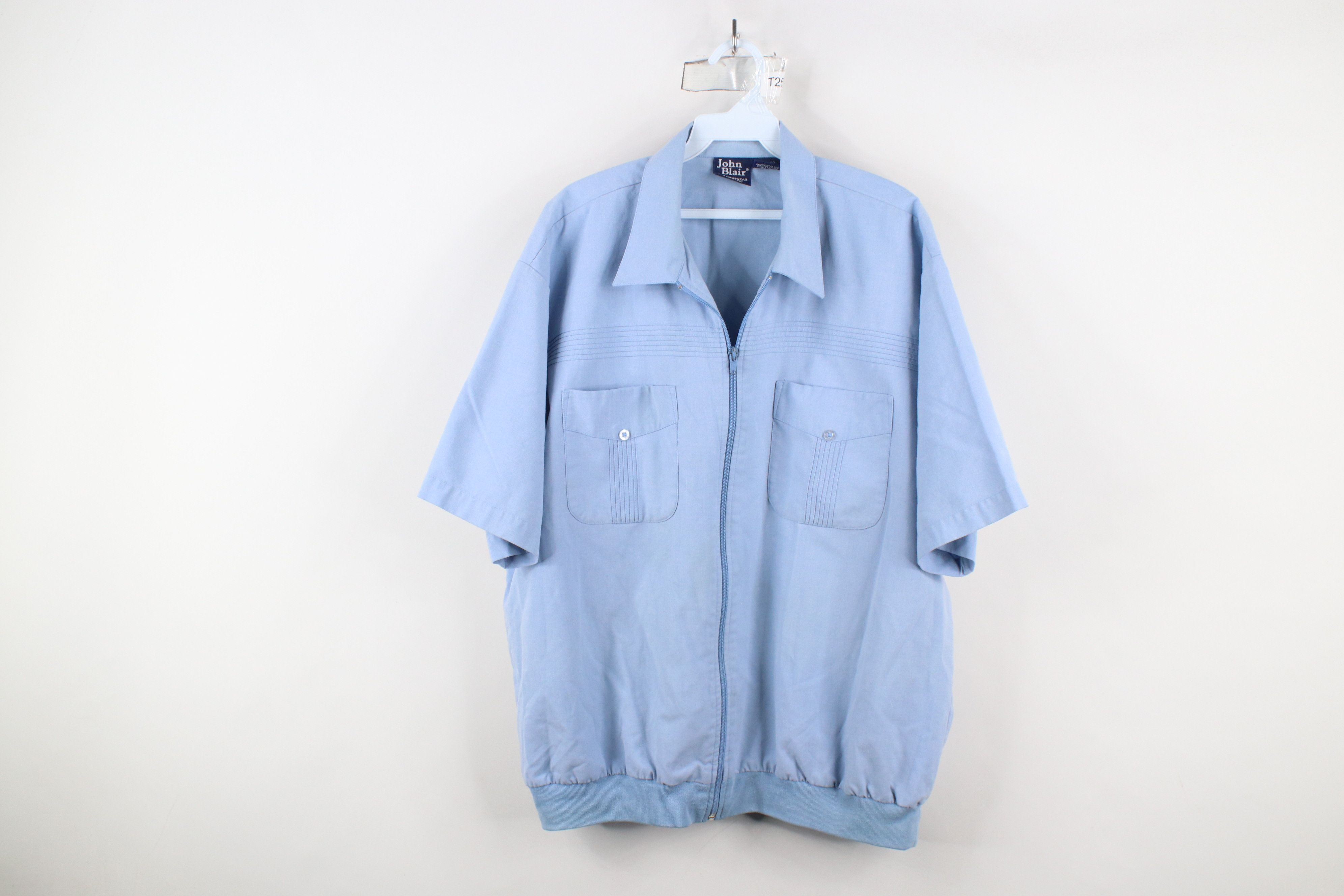 Vintage Vintage 90s Streetwear Short Sleeve Full Zip Shirt Jacket Size US XL / EU 56 / 4 - 1 Thumbnail