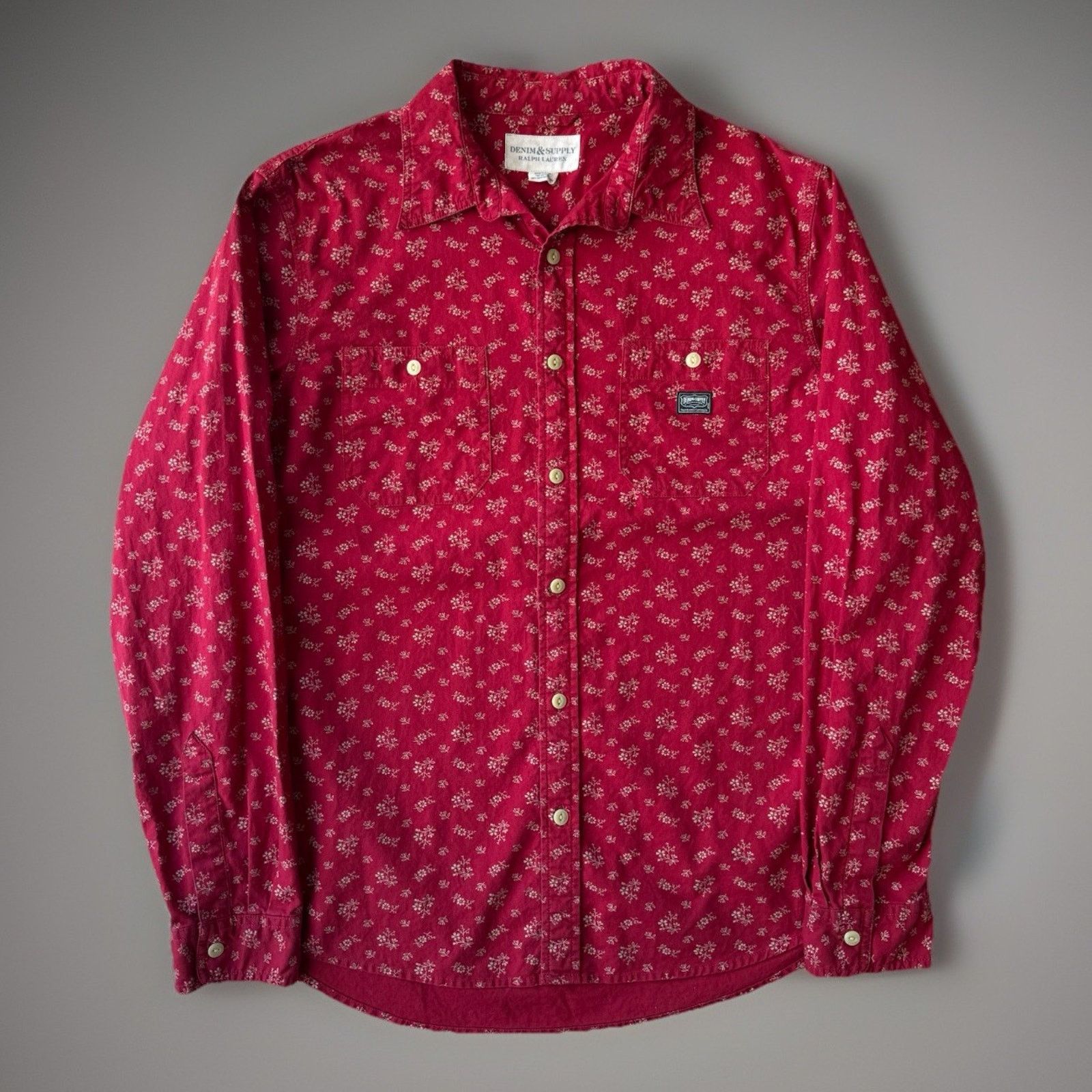 Polo Ralph Lauren Vintage Denim Supply Ralph Lauren Shirt L Red Floral Size US L / EU 52-54 / 3 - 1 Thumbnail