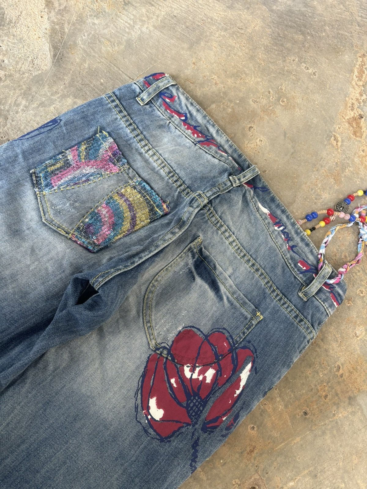 Hysteric Glamour Y2k Floral Hysteric Glamour style Denim Unisex Size US 28 / EU 44 - 8 Thumbnail