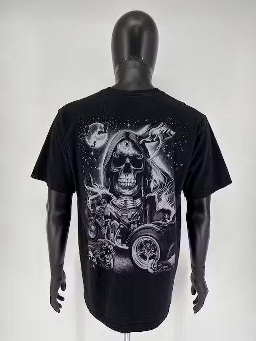 Vintage Skulls T-shirt vintage rock metal size L black reverse logo Size US L / EU 52-54 / 3 - 2 Thumbnail