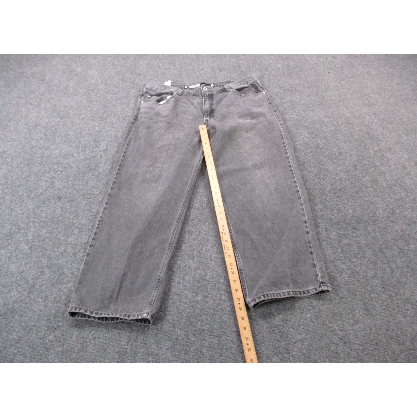Levi's Levis Silvertab Jeans Mens 40x30 Gray Denim Straight Relaxed Fit Jeans Size US 40 / EU 56 - 3 Thumbnail