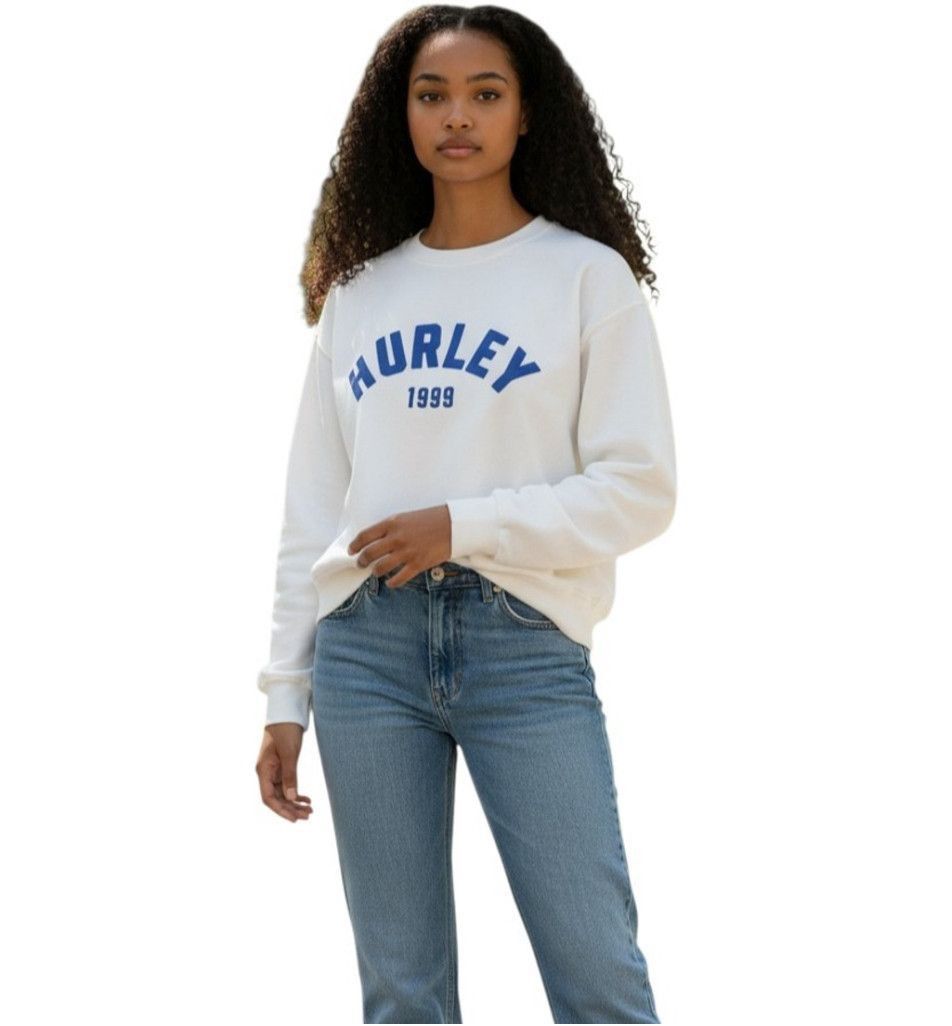 Hurley HURLEY Women's Cropped Cotton Long-Sleeves Pullover Medium Size M / US 6-8 / IT 42-44 - 1 Thumbnail