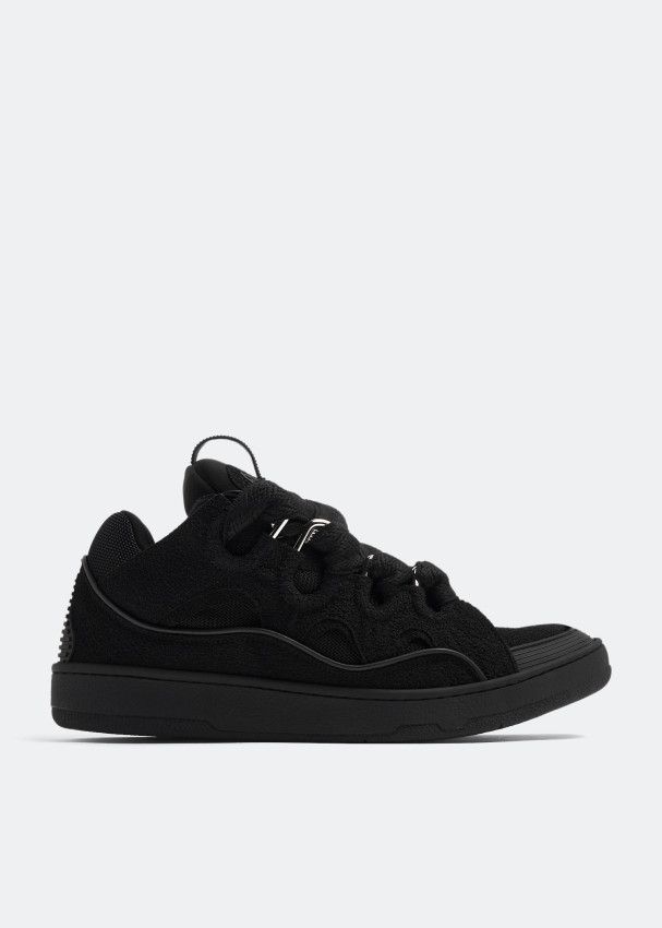 image of Aw23 Lanvin Curb Sneakers Black 45, Men's (Size 12)