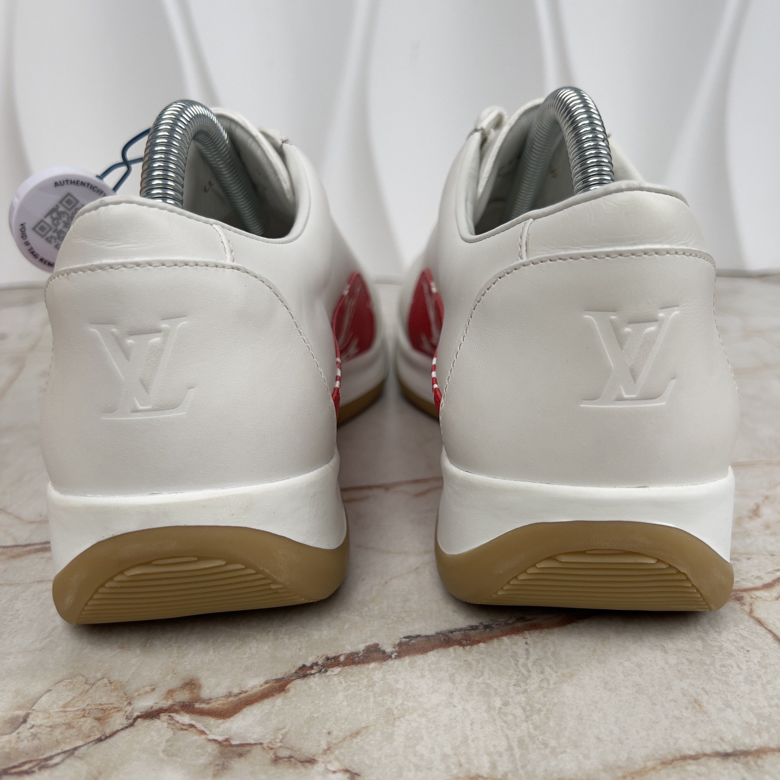 Louis Vuitton Louis Vuitton x Supreme Sneakers Monograms White Leather Size US 8.5 / EU 41-42 - 7 Thumbnail