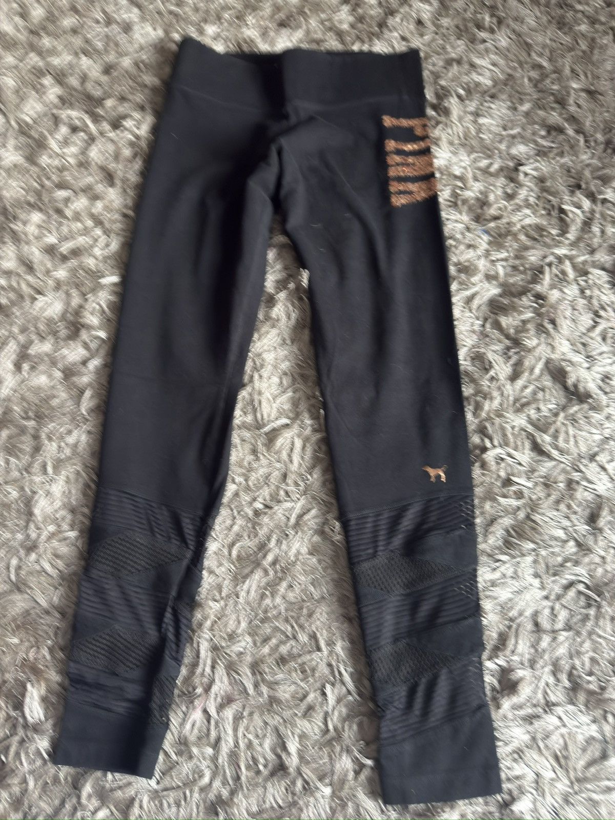 Pink Black and Gold Pink Leggings Size 22" - 1 Thumbnail
