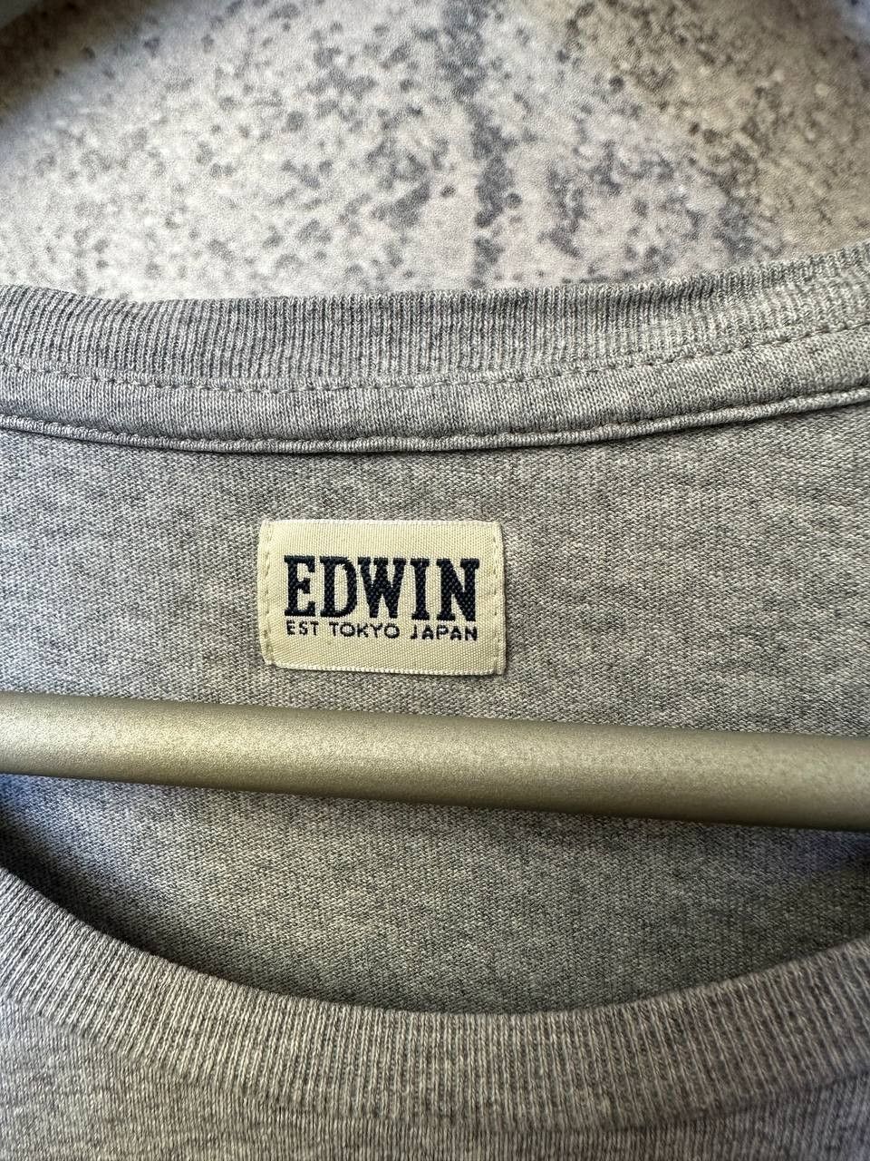Edwin Edwin Japan Pocket Logo Long Sleeve T-Shirt Gray Crew Neck Size US XL / EU 56 / 4 - 12 Thumbnail