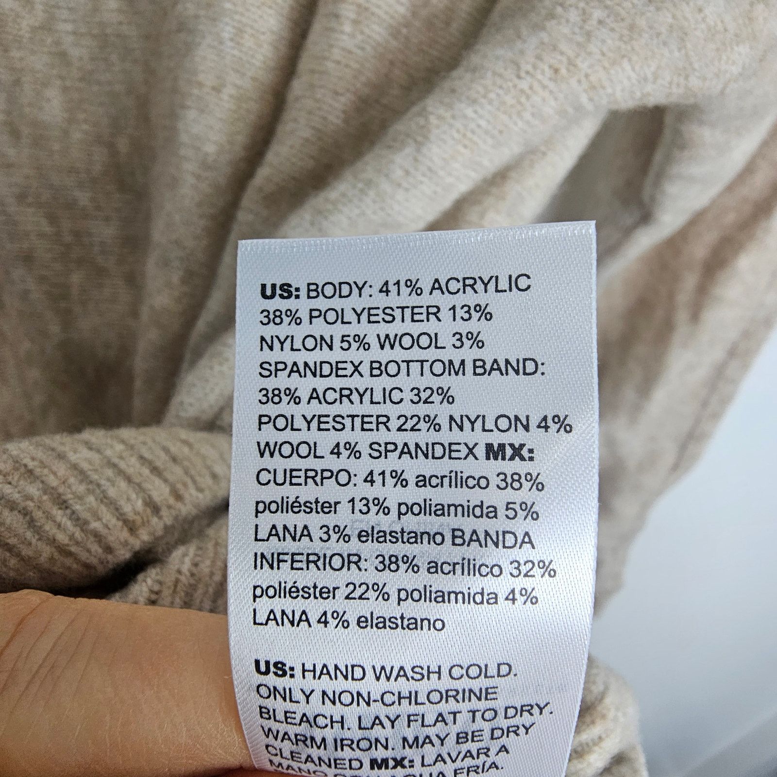 White House Black Market White House Black Market Sweater Women XS Tan Wool Blend Size XS / US 0-2 / IT 36-38 - 7 Thumbnail