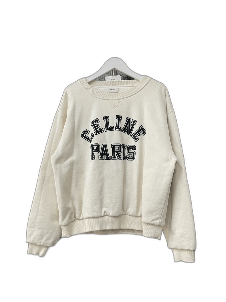 Celine Celine Cotton Sweatshirt with Paris Print Size US M / EU 48-50 / 2 - 1 Thumbnail