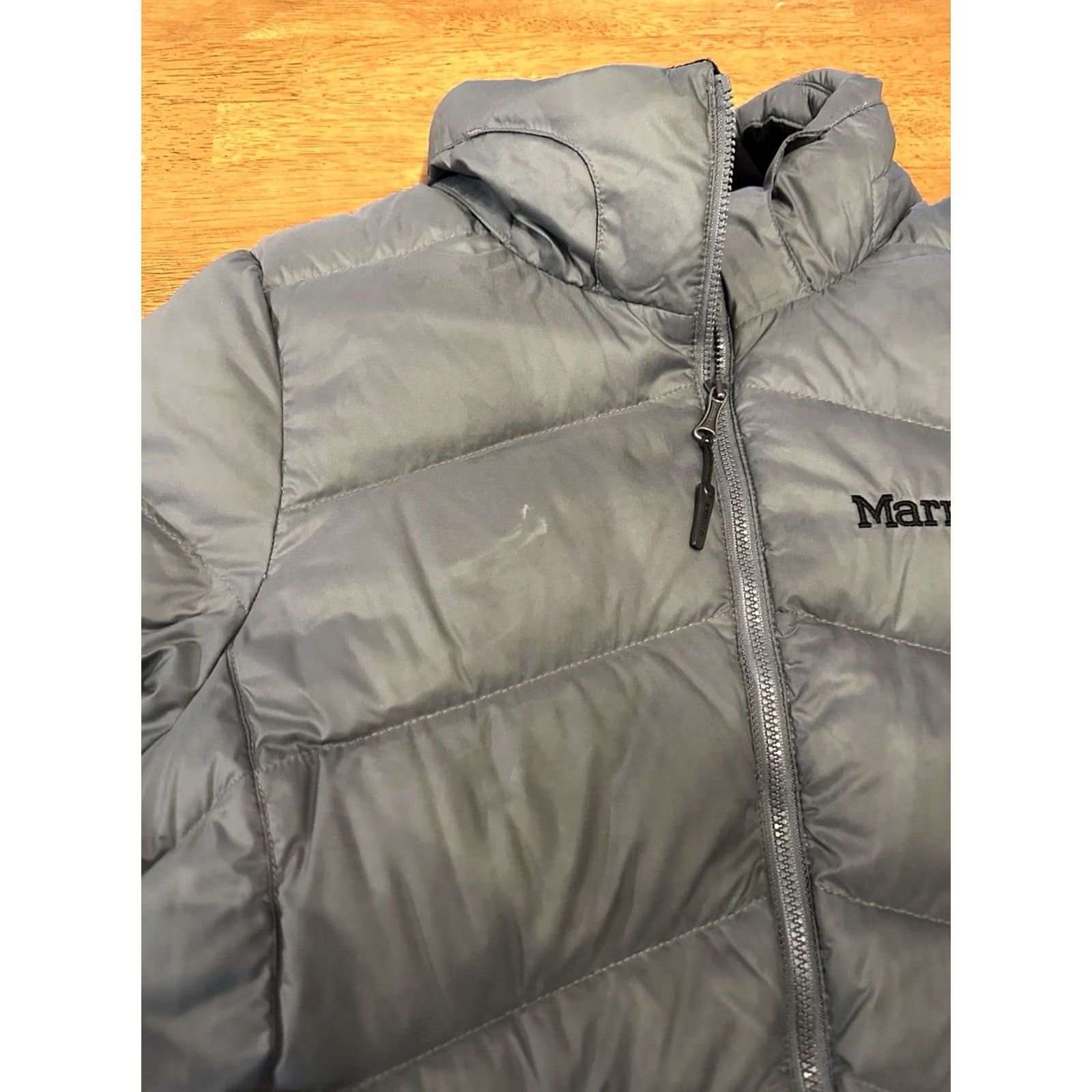Marmot Marmot Women’s Parka Jacket Medium 700 Fill Down Insulated Coat Zip Hooded Pockets Gray Mens Womens Girls Boys Size M / US 6-8 / IT 42-44 - 3 Thumbnail