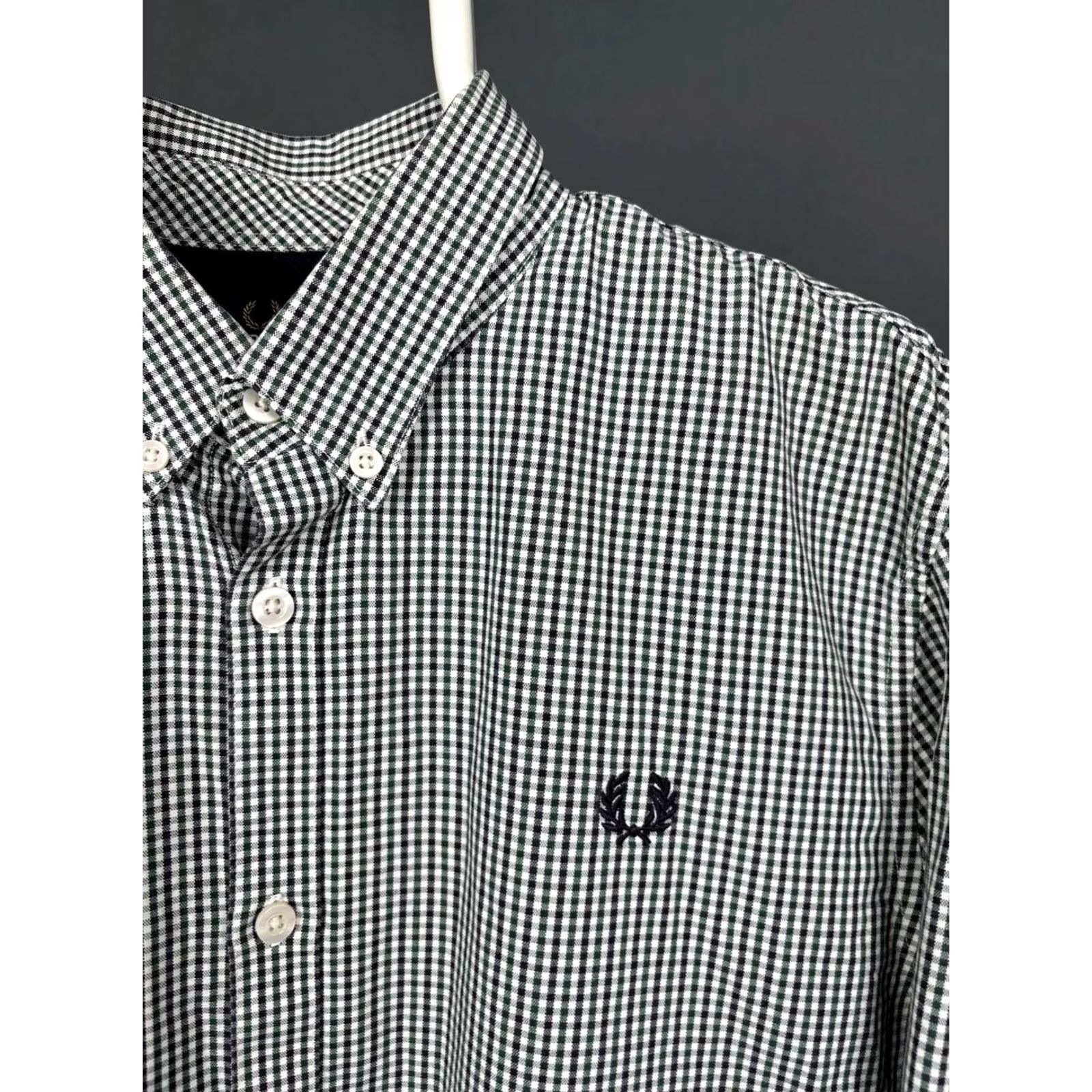 Fred Perry Fred Perry Shirt Mens L Black & White Button Down Size Plaid Cotton Long Sleeve Size US L / EU 52-54 / 3 - 4 Thumbnail