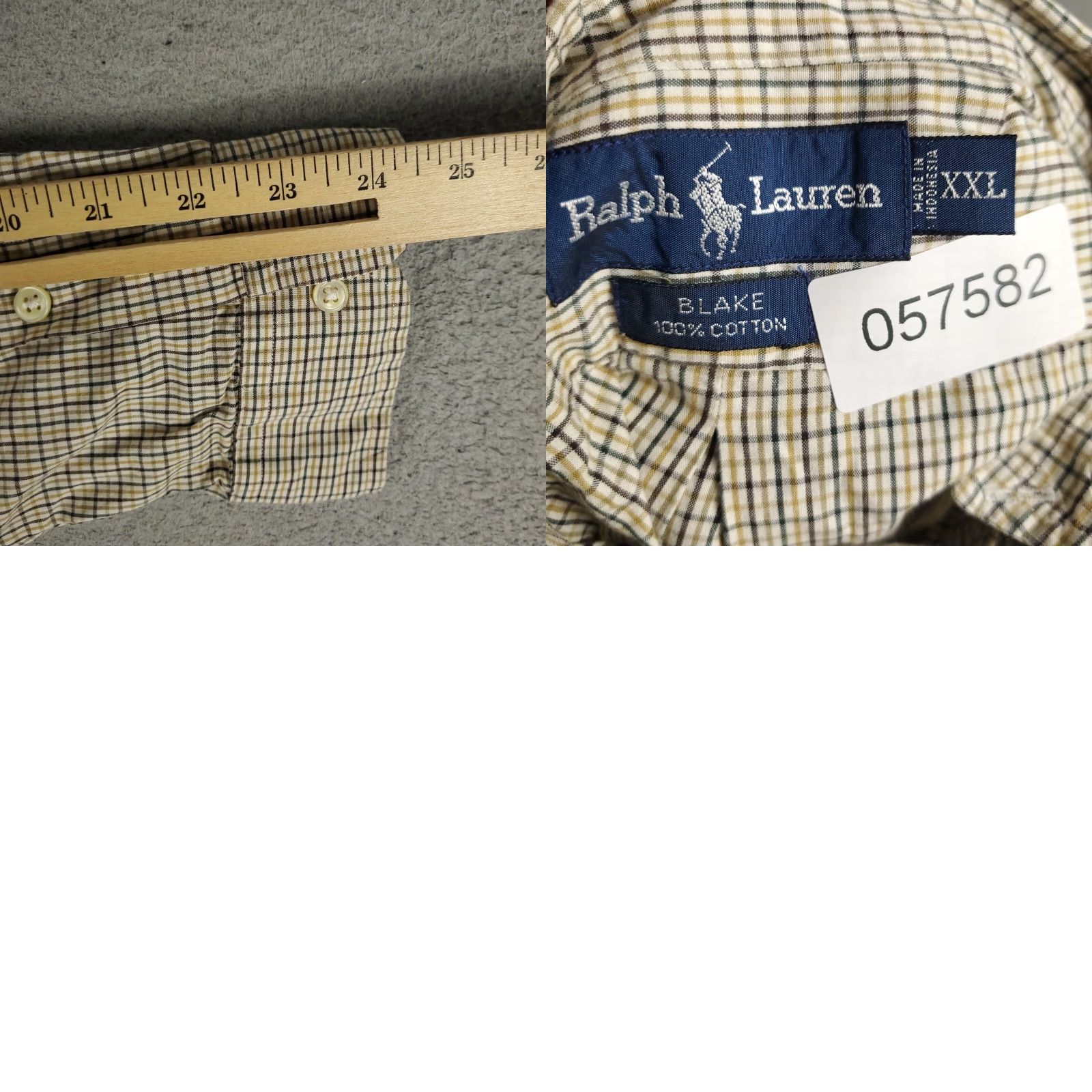 Ralph Lauren VINTAGE Ralph Lauren Shirt Mens Long Sleeve Button-Up Casual Business Formal 2XL Blue Check Size US XXL / EU 58 / 5 - 8 Thumbnail