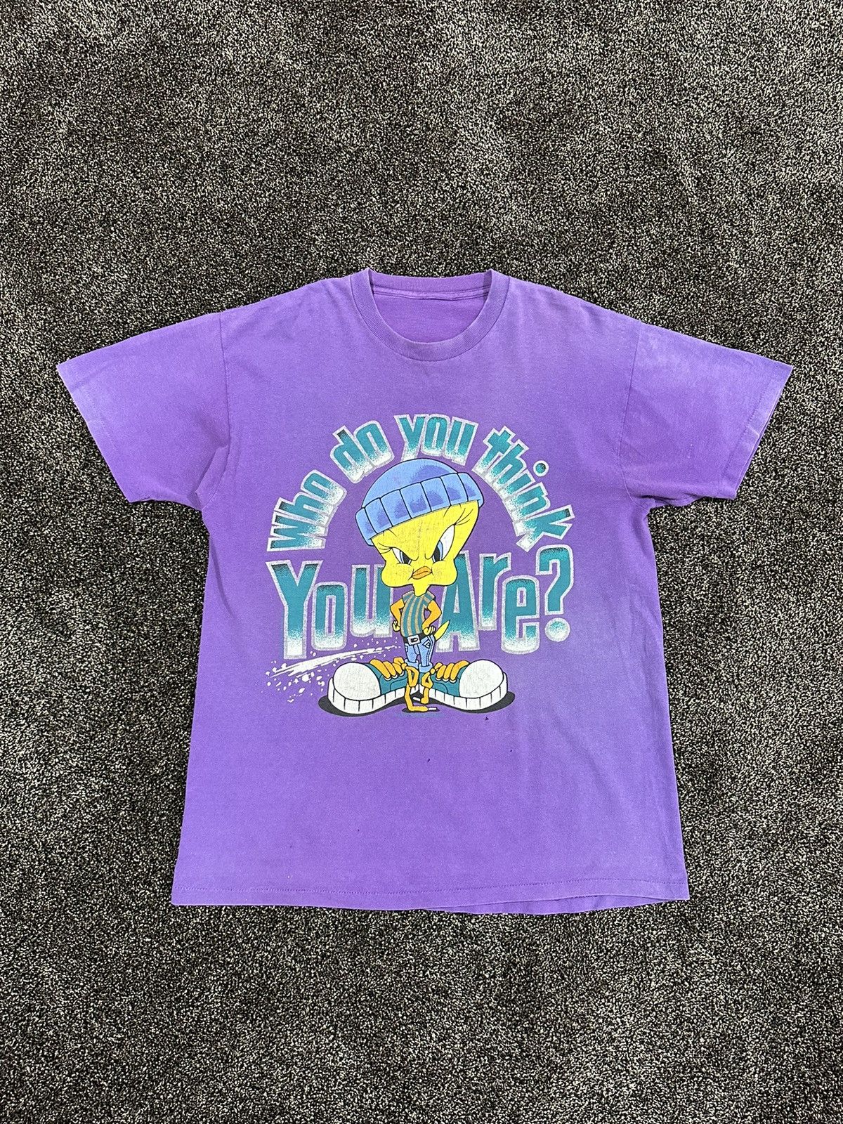 Cartoon Network Vintage Looney Tunes 1995 Tweety Bird Purple Faded T-Shirt Size US L / EU 52-54 / 3 - 4 Thumbnail
