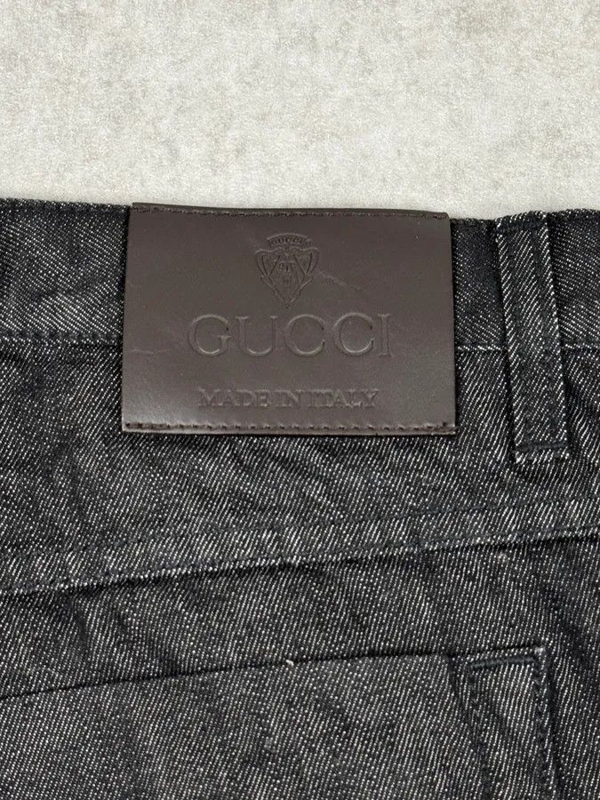Gucci 2010s Gucci Black Brut Denim Jeans by Frida Giannini Size US 30 / EU 46 - 10 Thumbnail