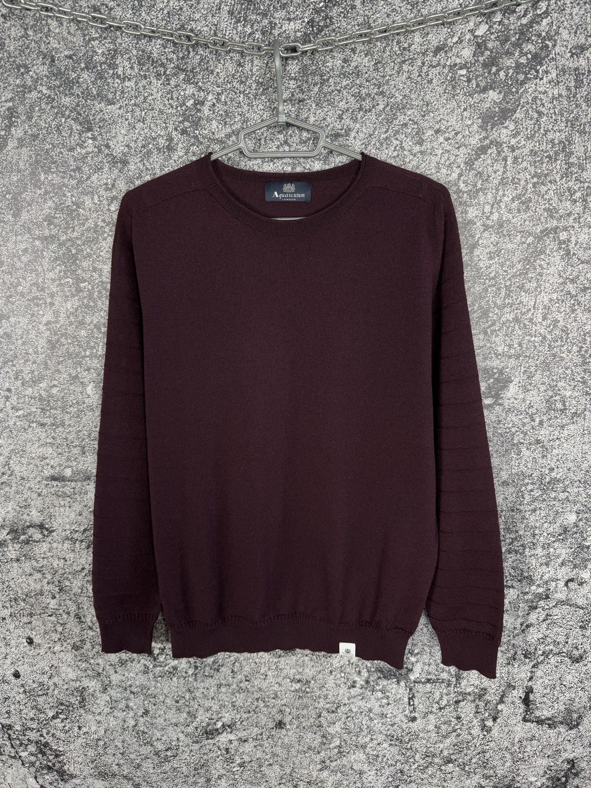 Men's Aquascutum Pullover Sweater Merino Wool Italy Size L