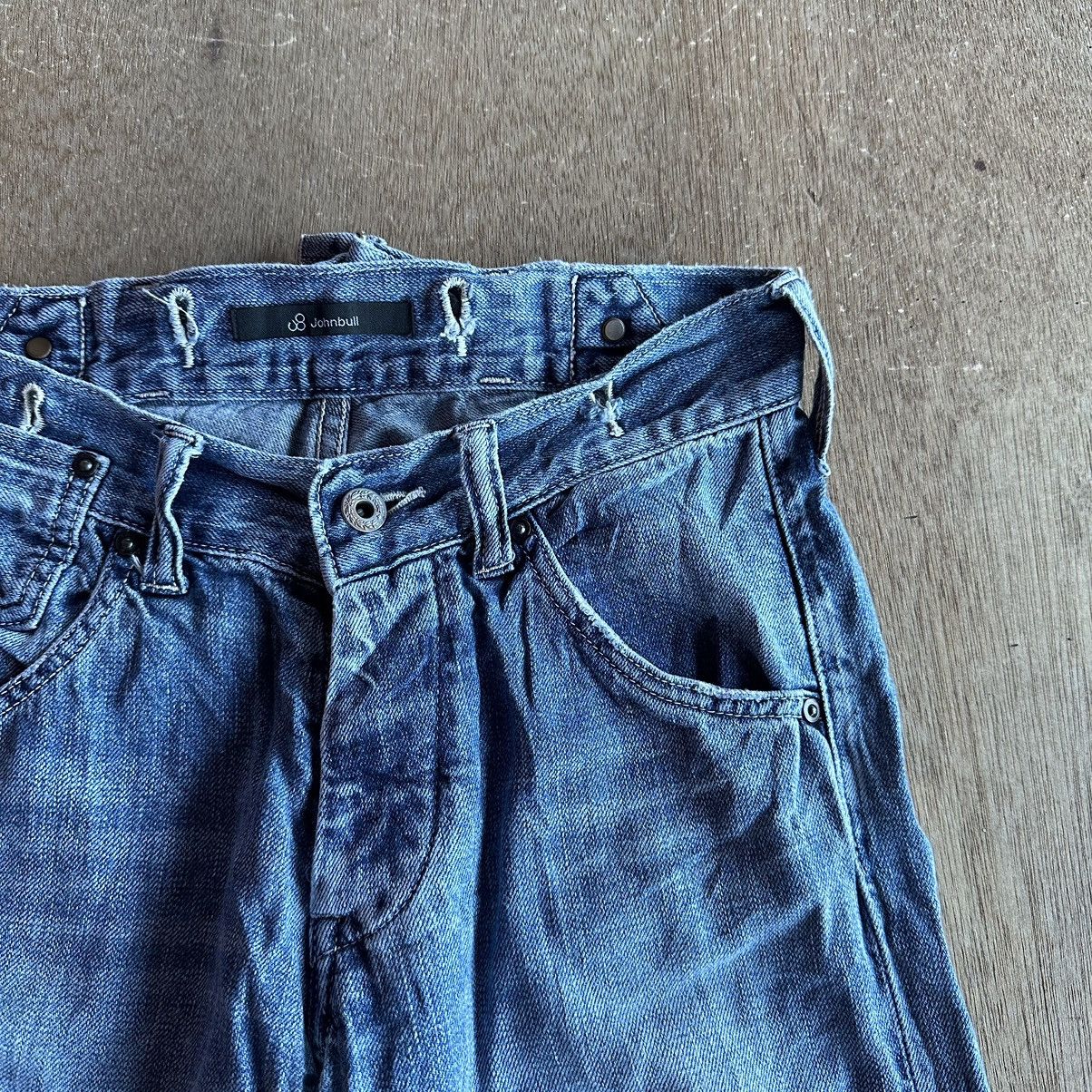 Japanese Brand Vintage JOHNBULL Jeans Cinch Back Denim Hidden Rivet Pants Size US 27 - 5 Thumbnail