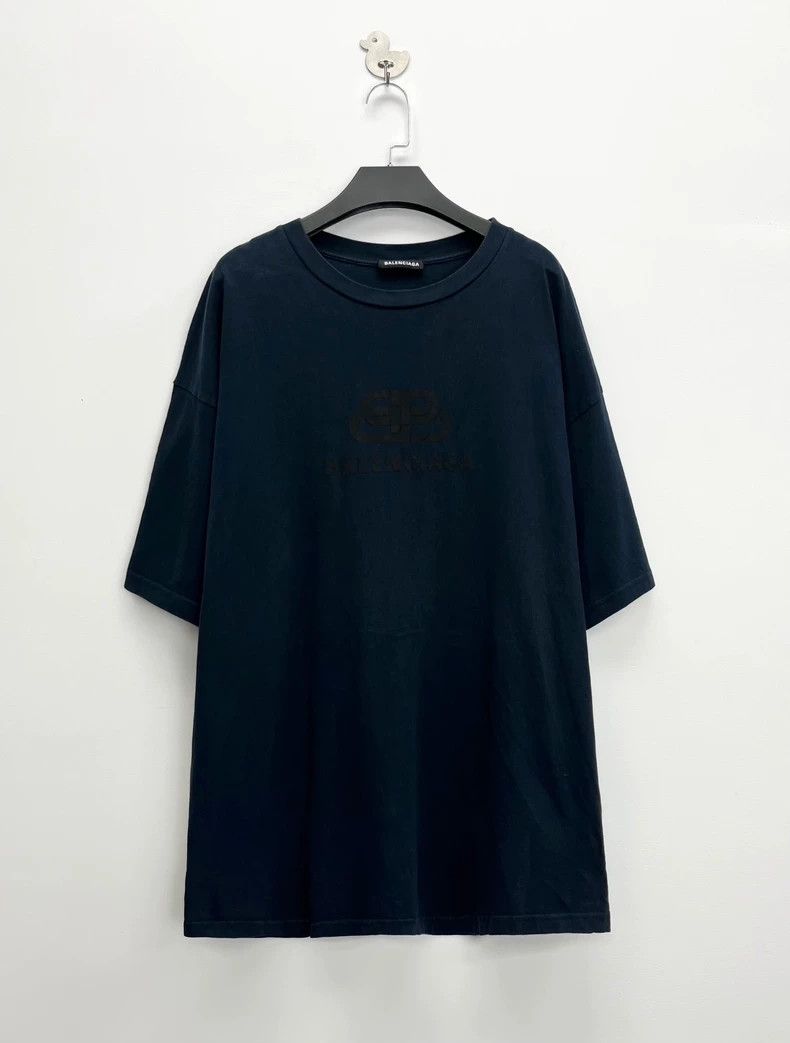 Balenciaga Balenciaga Blue-Black Washed Distressed Double B Buckle Le Size US XS / EU 42 / 0 - 1 Thumbnail