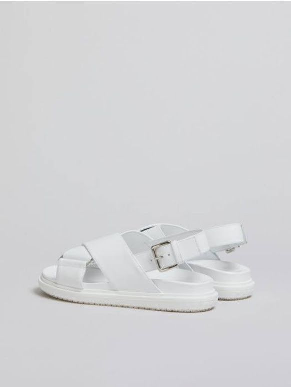 Marni o1w1db10326 Fussbet Leather Sandals in White Size US 9 / IT 39 - 2 Thumbnail
