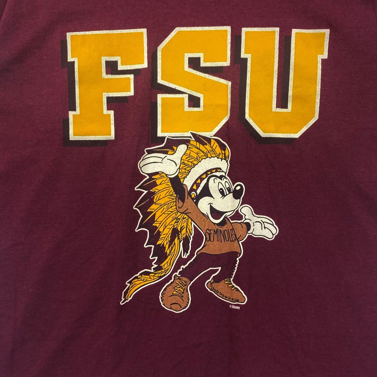 Vintage Vintage 80s FSU Florida State Seminoles Disney Mickey Mouse Size US M / EU 48-50 / 2 - 3 Thumbnail