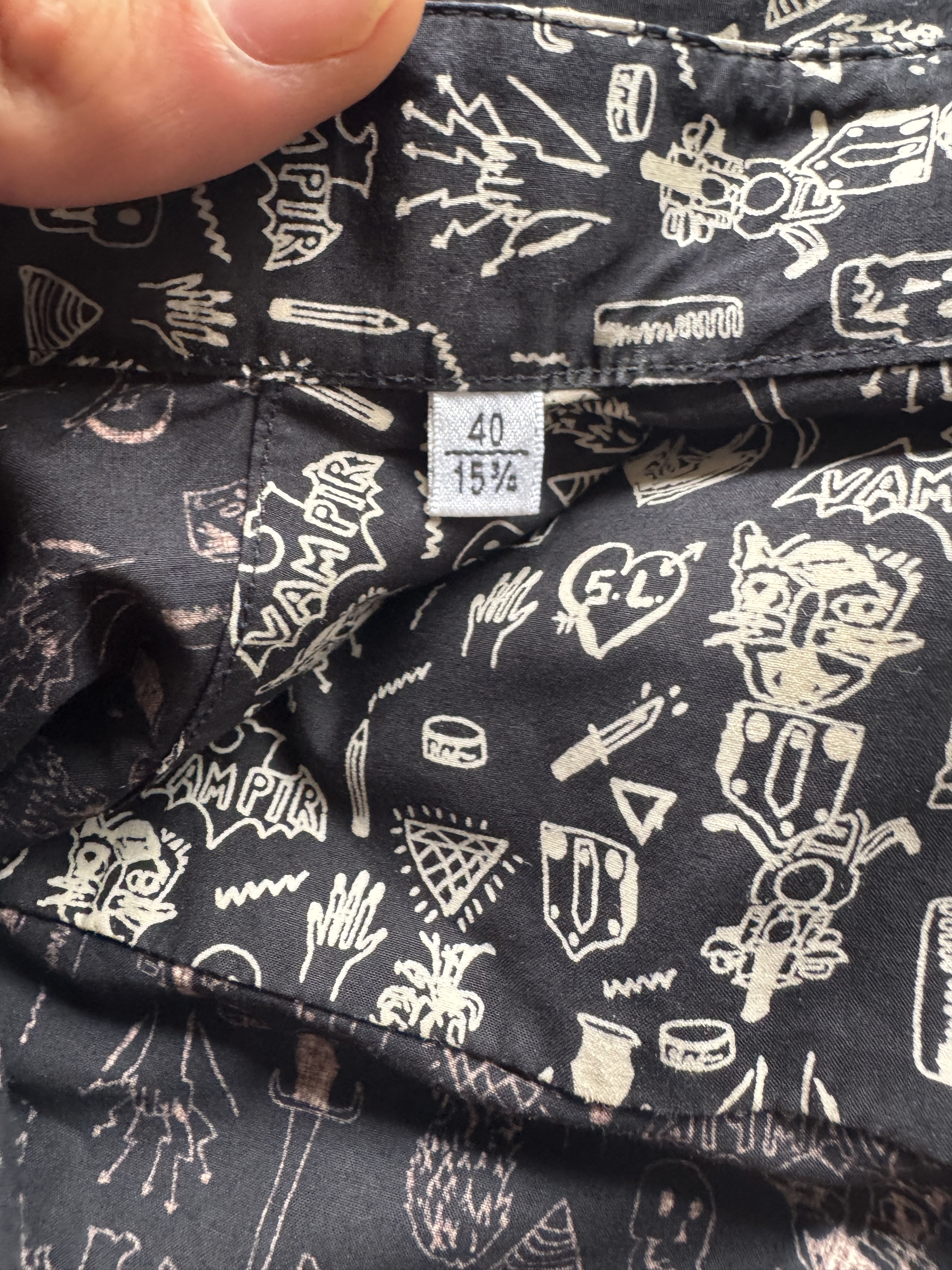 Saint Laurent Paris Hunx & Punx Doodle Button-Up Shirt Size US L / EU 52-54 / 3 - 12 Thumbnail