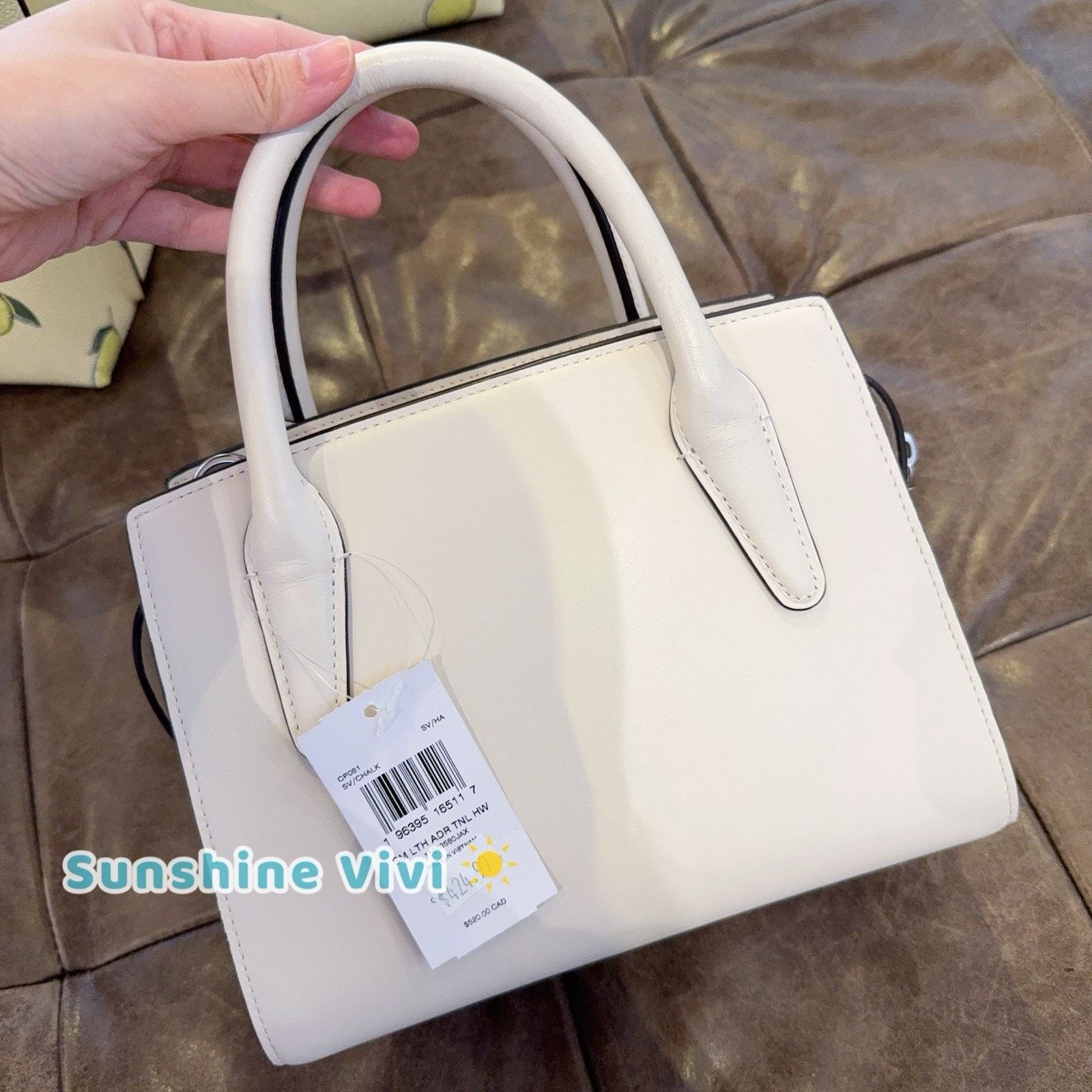 Coach New COACH Andrea Carryall Shoulder Bag Leather CP081 Chalk Size ONE SIZE - 5 Thumbnail