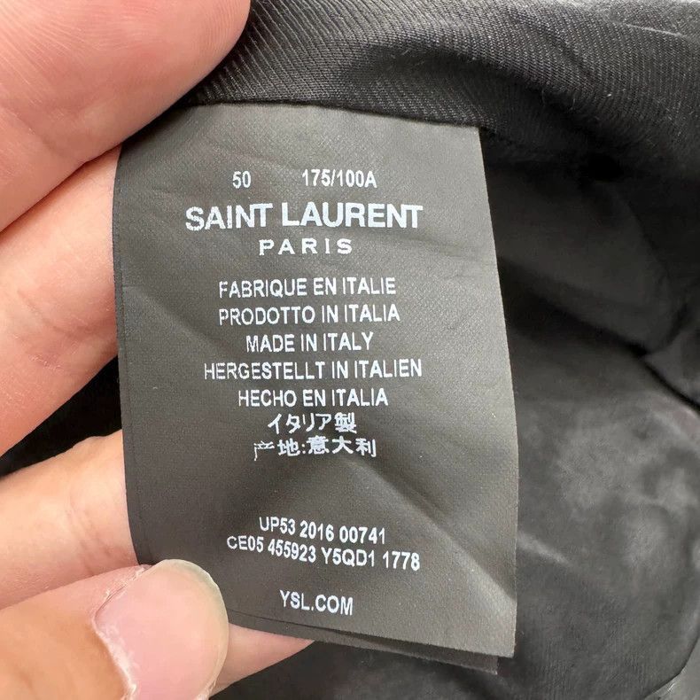 Saint Laurent Paris Vintage Distressed Biker Leather Jacket-2506 Size US L / EU 52-54 / 3 - 4 Thumbnail