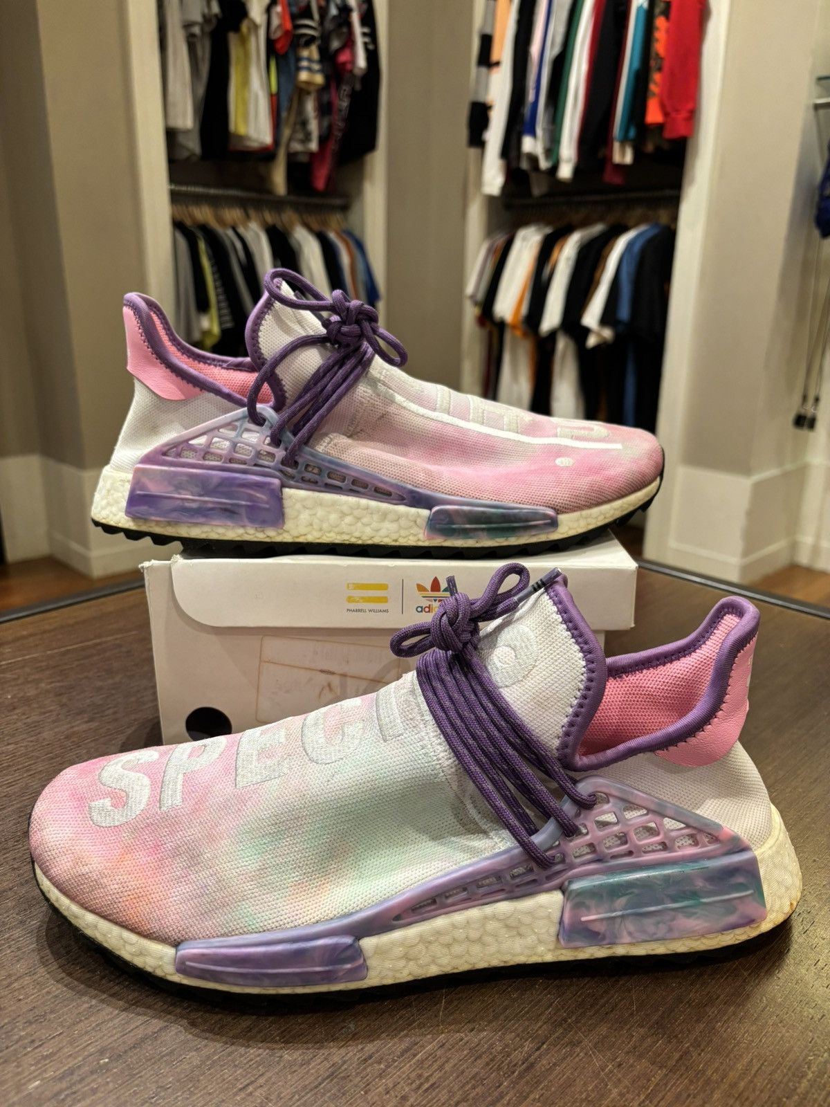 adidas gazelle silver green womens Pharrell Human Races NMD Holi Festival Pink Glow – THE-ECHELON main image 1