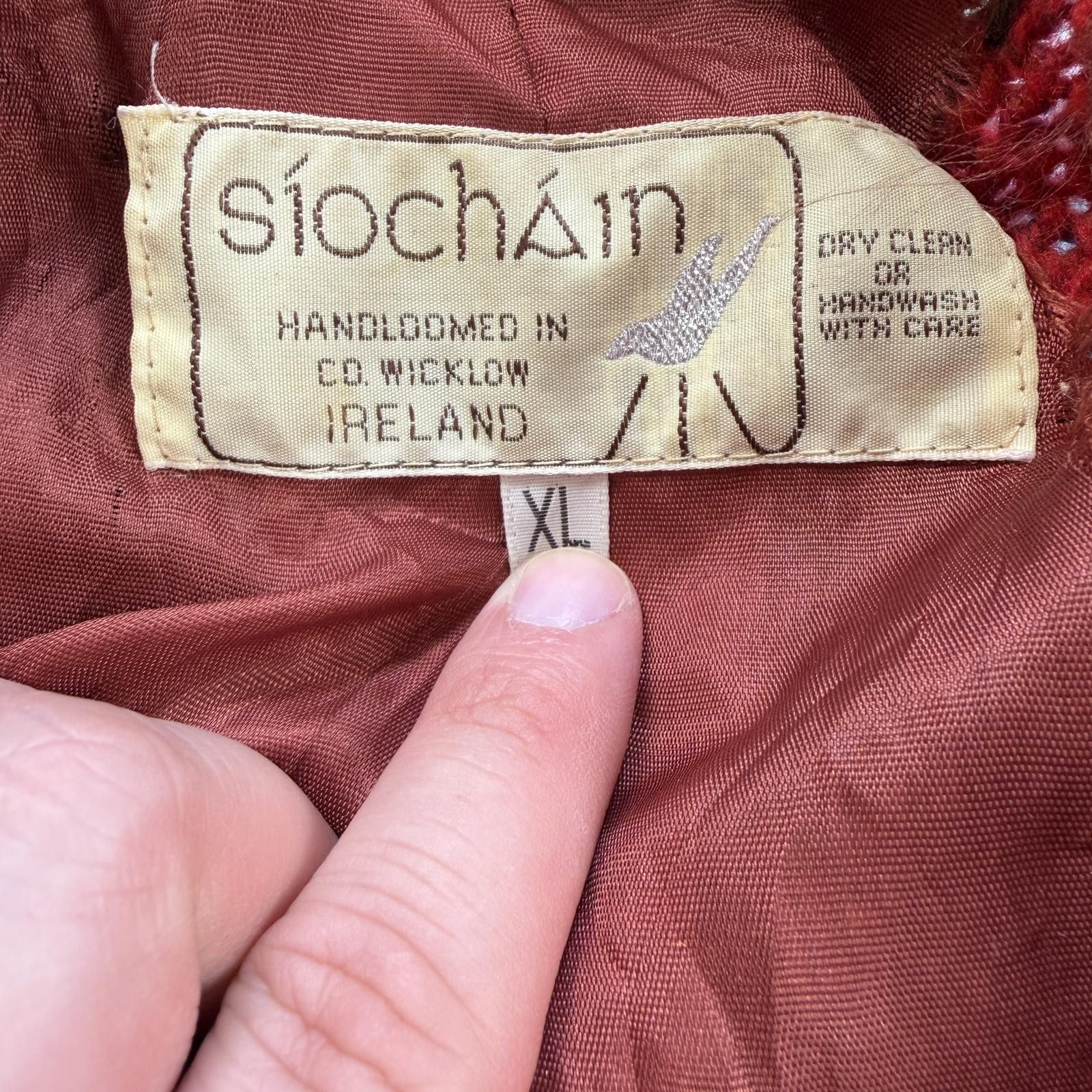 Other Vintage Irish Wool Cardigan Síocháin Handloomed Co Sweater Size US XL / EU 56 / 4 - 4 Thumbnail