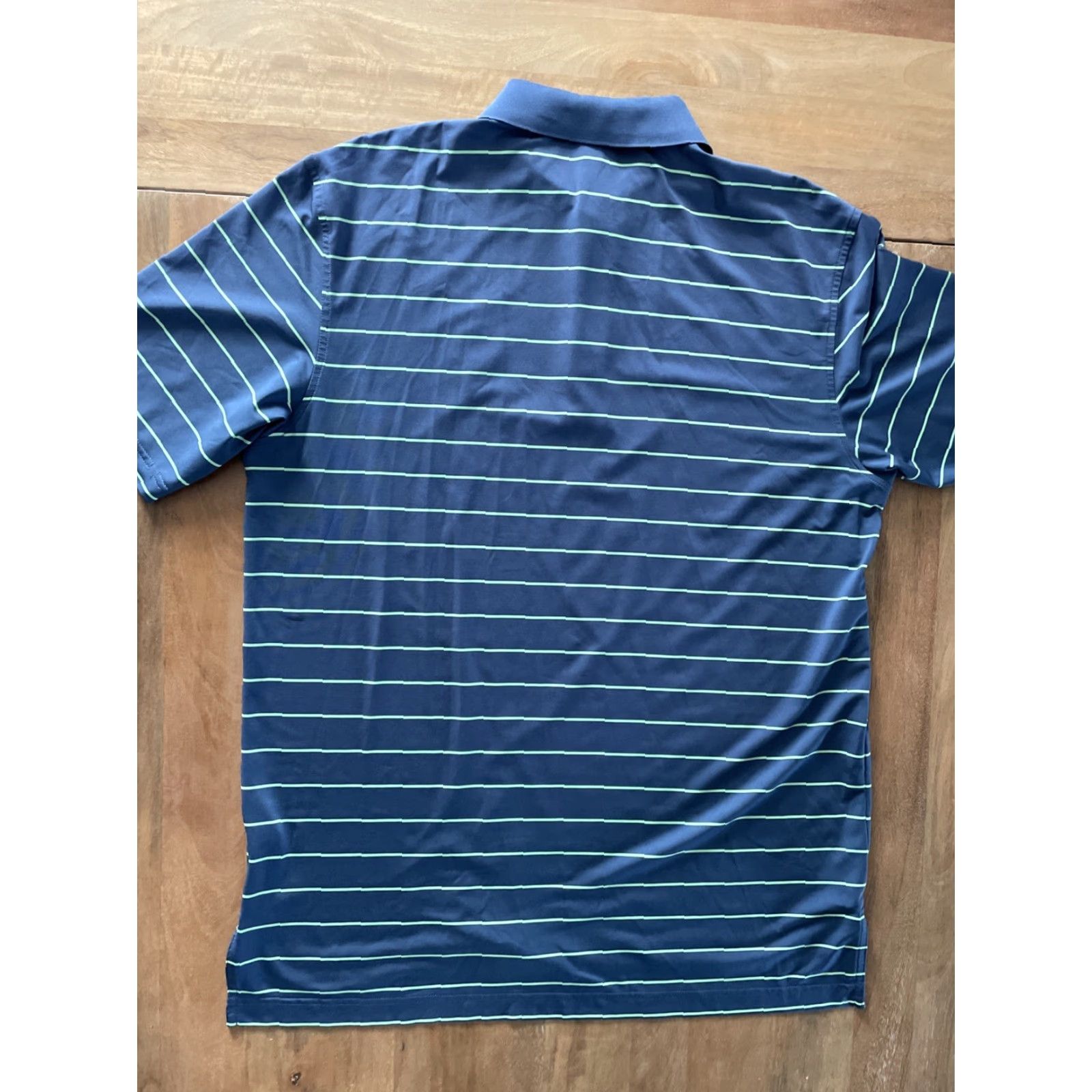 Peter Millar Peter Millar Summer Comfort Blue Striped Performance Golf Polo Men L Relaxed Shirt Size US L / EU 52-54 / 3 - 2 Thumbnail