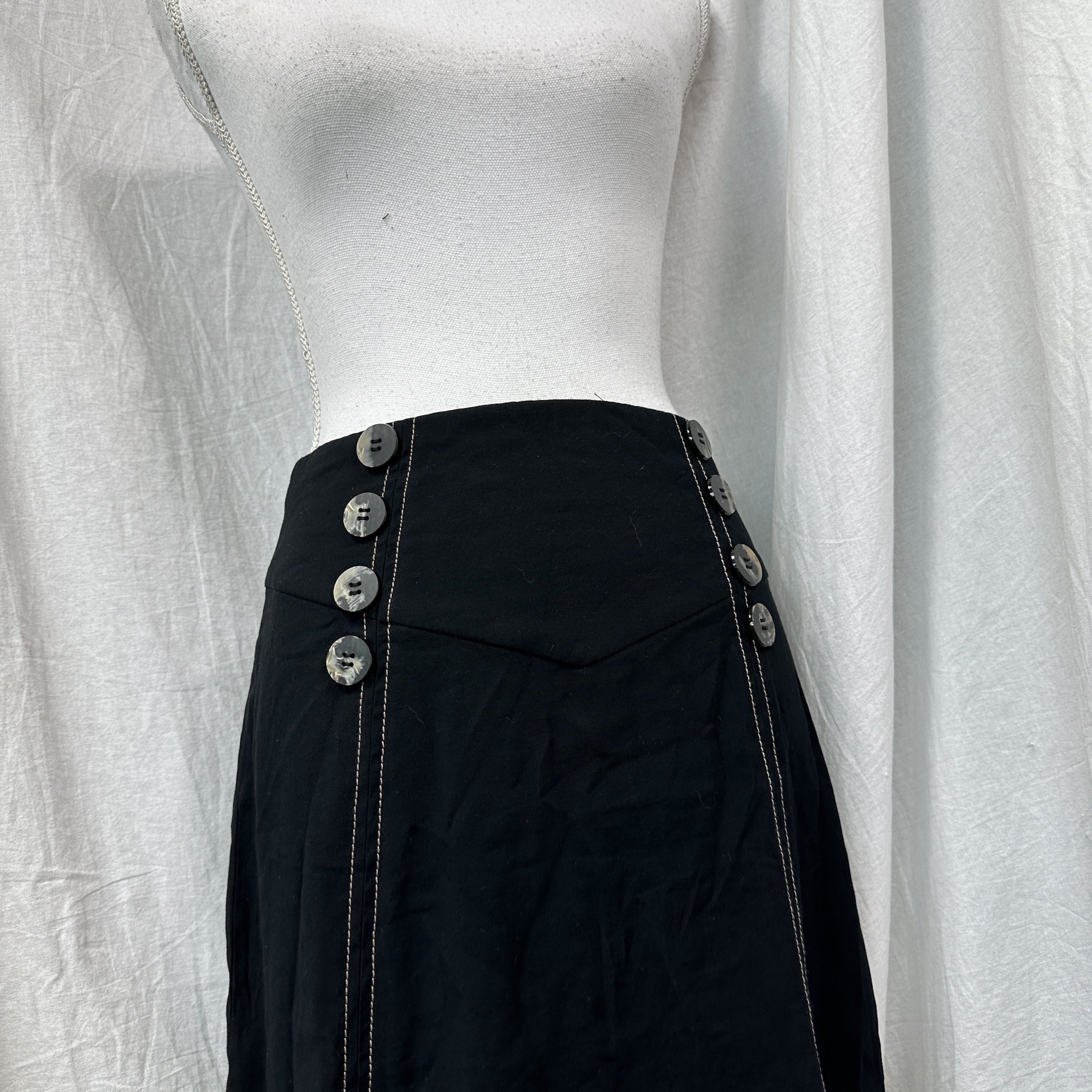 Topshop Vintage Avant Garde Cut Out Asymmetrical Skirt Y2K Size 25" / US 0 / IT 36 - 5 Thumbnail