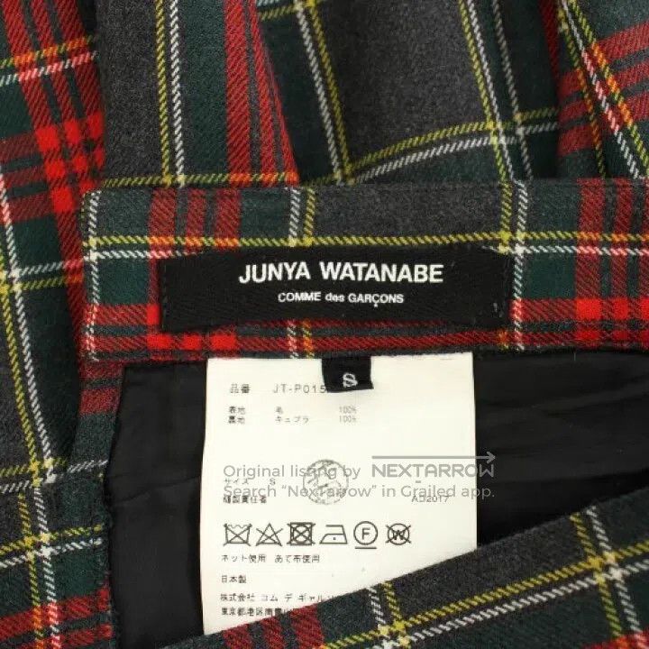 Comme des Garcons Comme Des Garcons size S Vintage Asymmetrical Plaid Pleate Size 22" - 8 Thumbnail