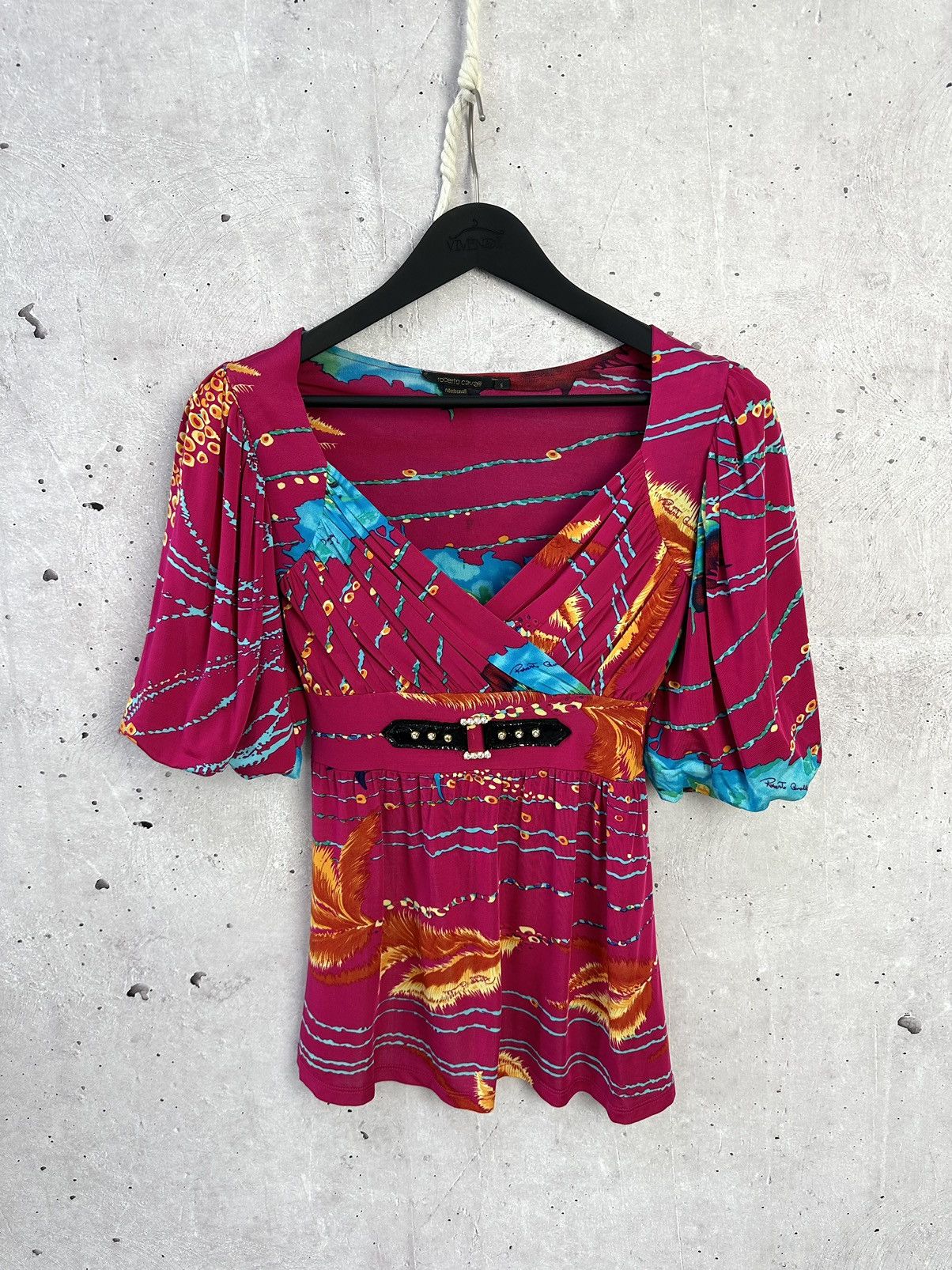 Roberto Cavalli Vintage Roberto Cavalli Printed Viscose Blouse Size S / US 4 / IT 40 - 1 Thumbnail