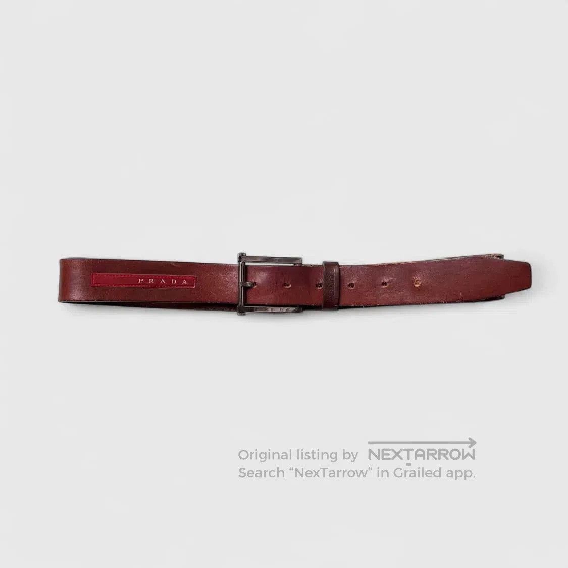 Prada Prada Sport Vintage Leather Belt. Size ONE SIZE - 2 Thumbnail