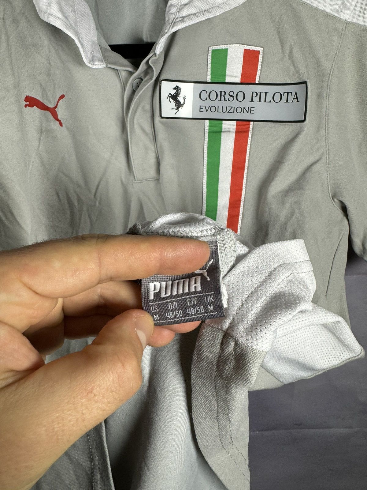Ferrari × Puma × Vintage Vintage Puma Ferrari Corso Pilota Evoluzione Polo Shirt M sz Size US M / EU 48-50 / 2 - 8 Thumbnail