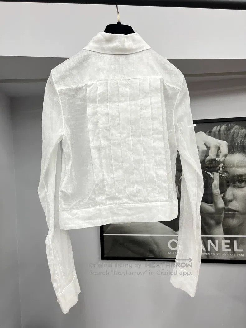 Chanel Chanel White lapel shirt Size XS / US 0-2 / IT 36-38 - 3 Thumbnail