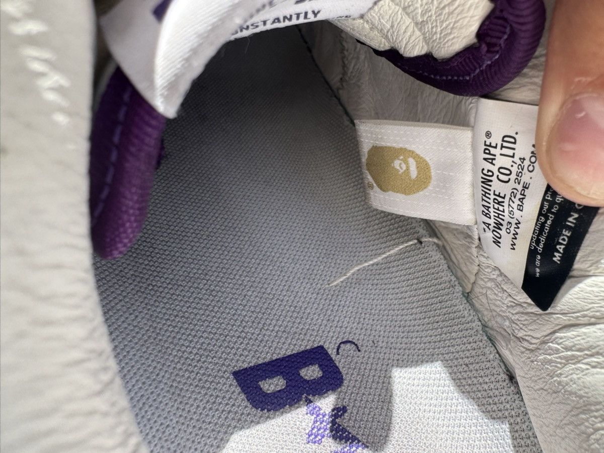 Bape A Bathing Ape Bape Sta White Purple (2022) Size US 8 / EU 41 - 5 Thumbnail