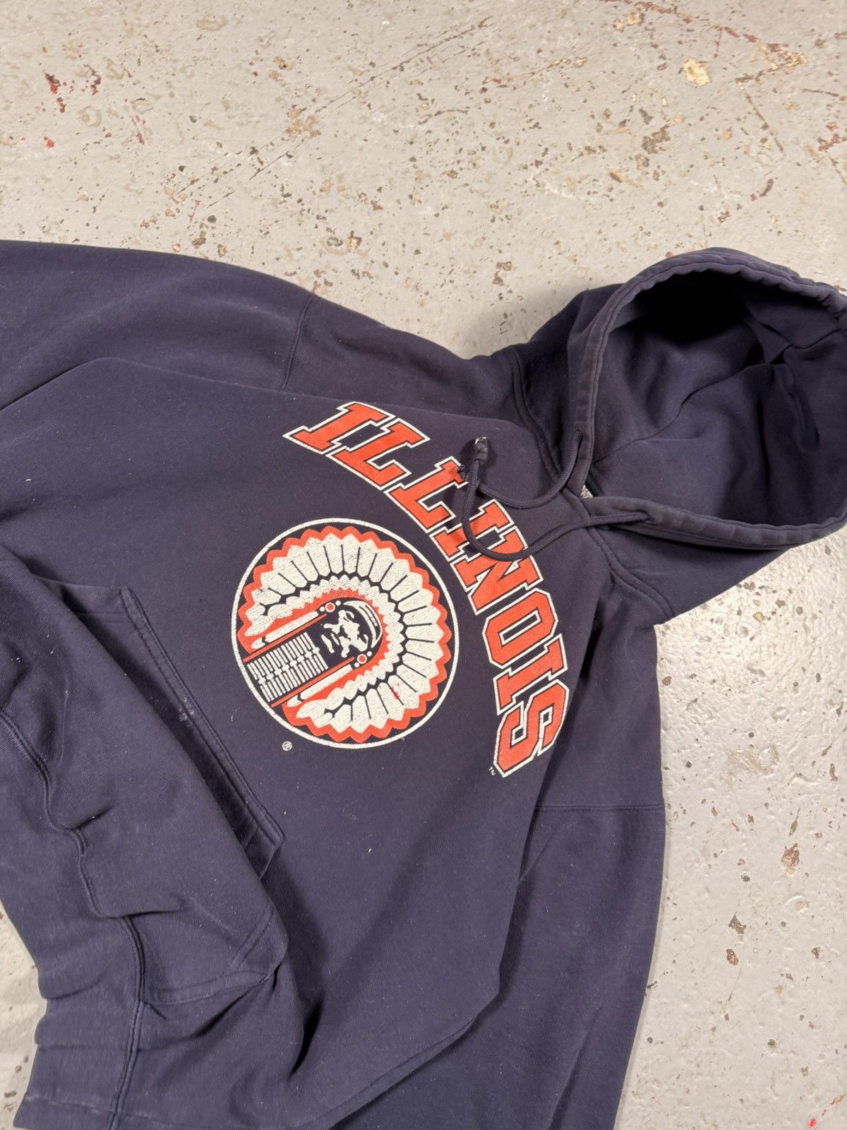 Other Insane Illinois State Distressed Sun Faded College Hoodie Size US S / EU 44-46 / 1 - 2 Thumbnail
