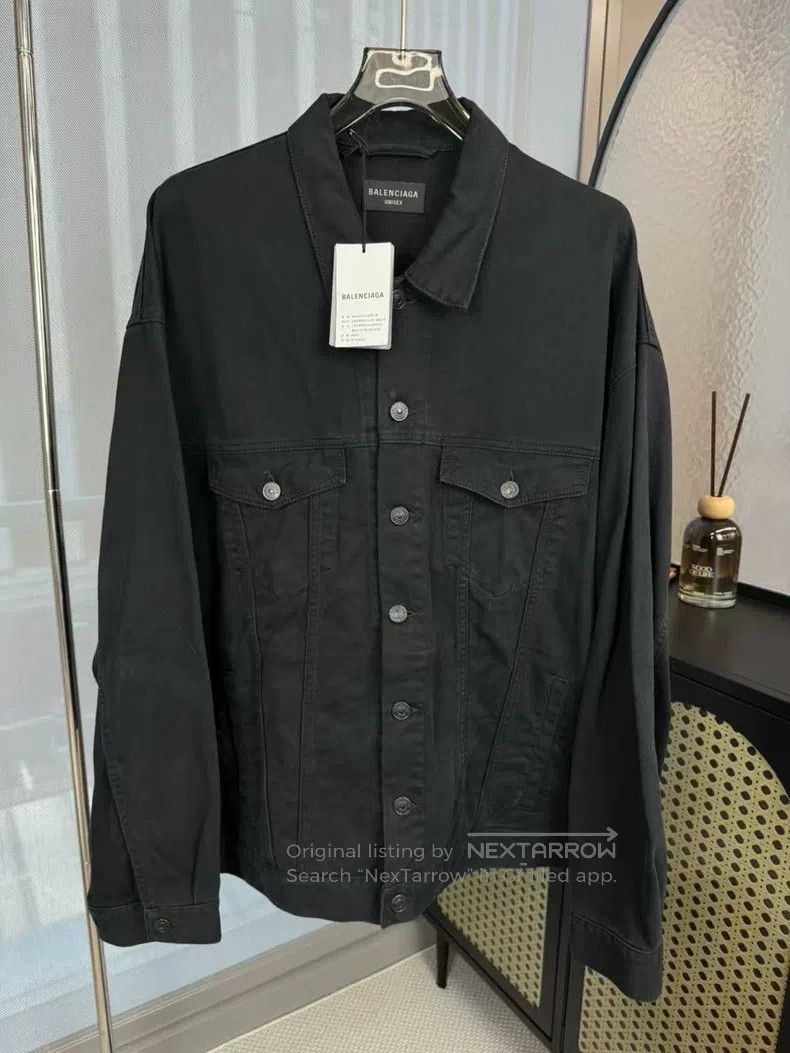 Balenciaga Balenciaga Duct Tape Decorated Denim Jacket Size US M / EU 48-50 / 2 - 1 Thumbnail