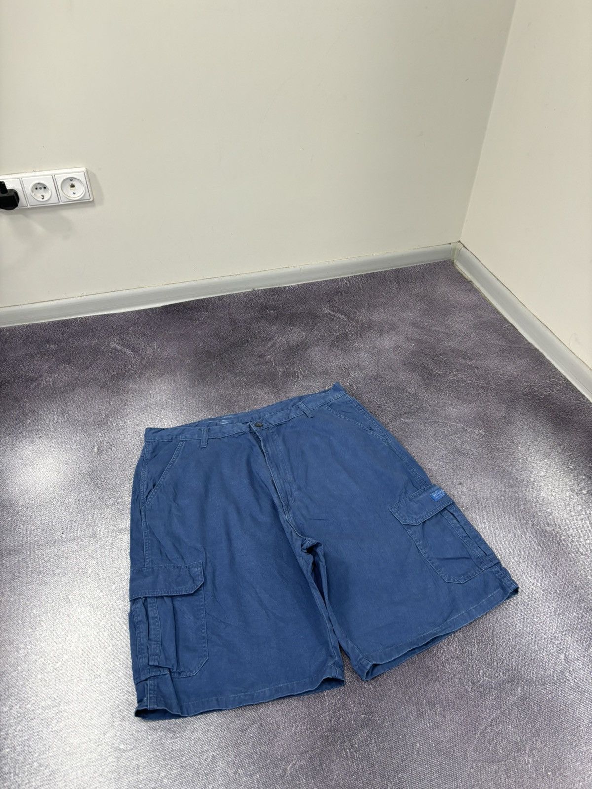 Wrangler Vintage Wrangler Utility USA Hype Blue Baggy Cargo Shorts Size US 38 / EU 54 - 3 Thumbnail