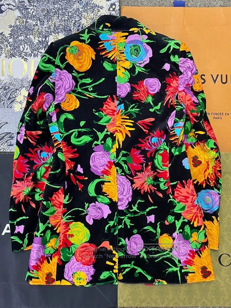 Gucci Gucci Runway Velvet Floral Blazer. Size US M / EU 48-50 / 2 - 3 Thumbnail