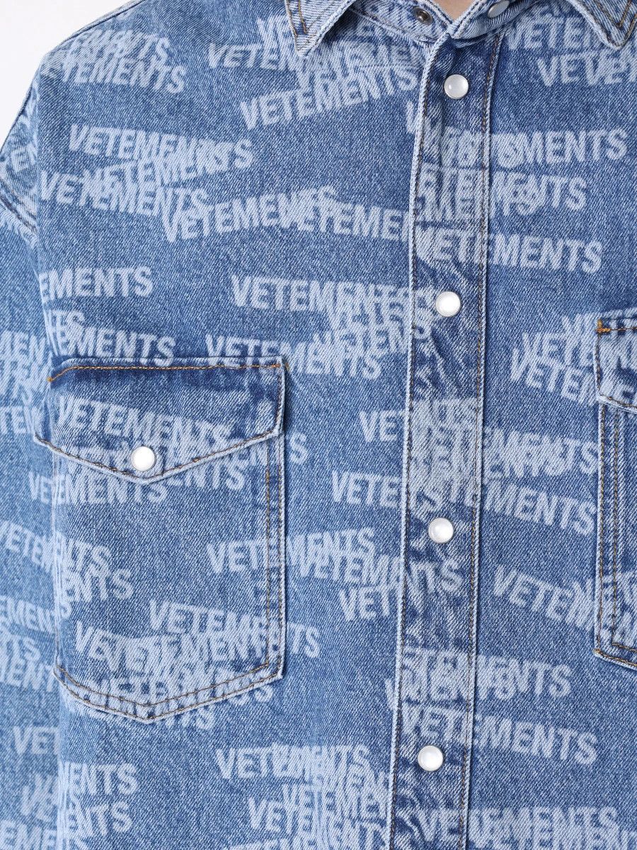 Vetements o1y0924 Denim Shirt in Blue Size US S / EU 44-46 / 1 - 5 Thumbnail