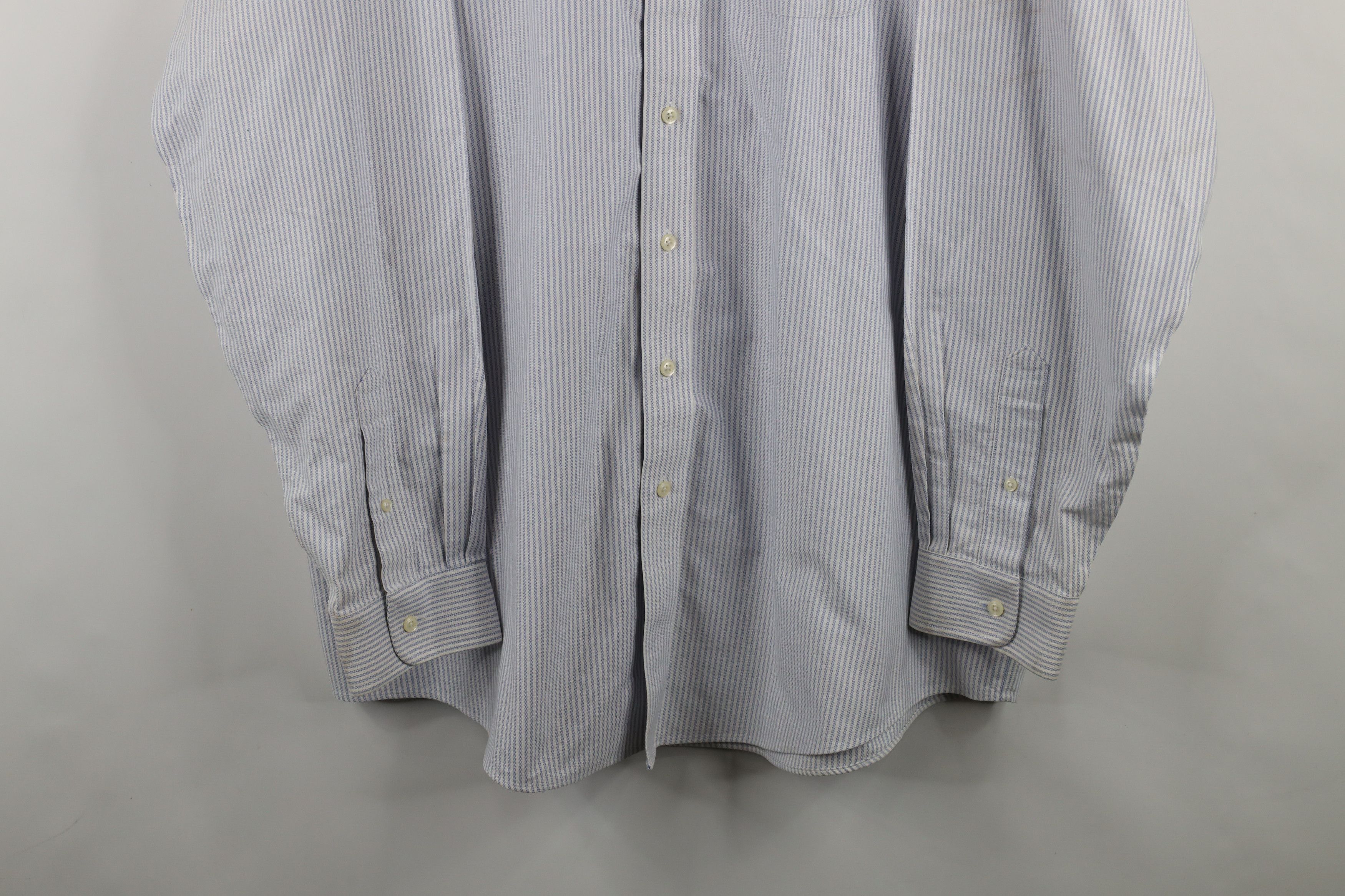 L.L. Bean × Vintage Vintage 90s LL Bean Oxford Pinstriped Button Down Shirt Size US L / EU 52-54 / 3 - 3 Thumbnail