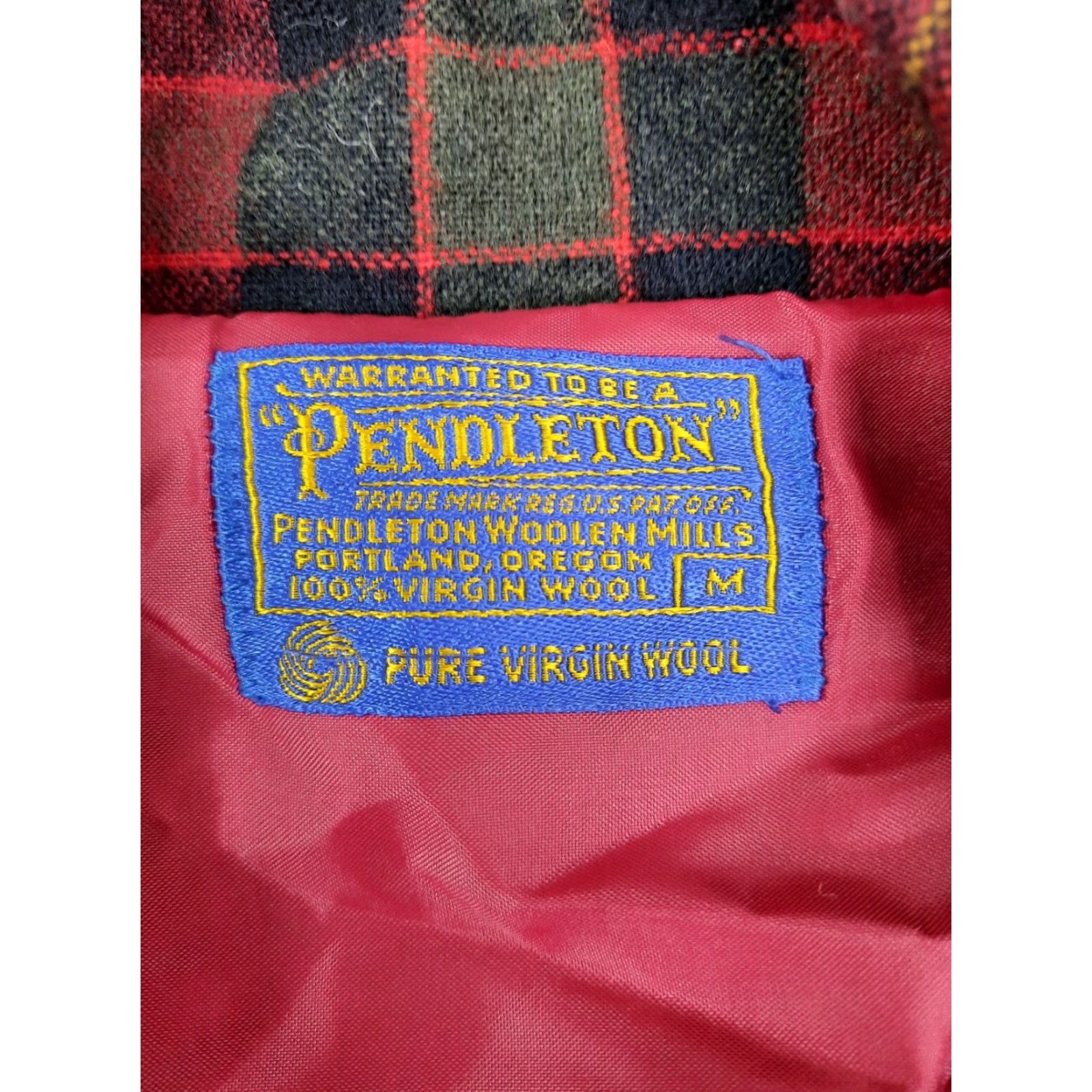 Pendleton VINTAGE Pendleton Wool Plaid Jacket Shirt M Red Lightweight USA Outdoors Mens Size US M / EU 48-50 / 2 - 2 Thumbnail